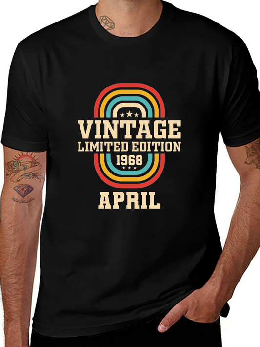 Vintage 1968 April Limited Edition Birthday T-Shirt