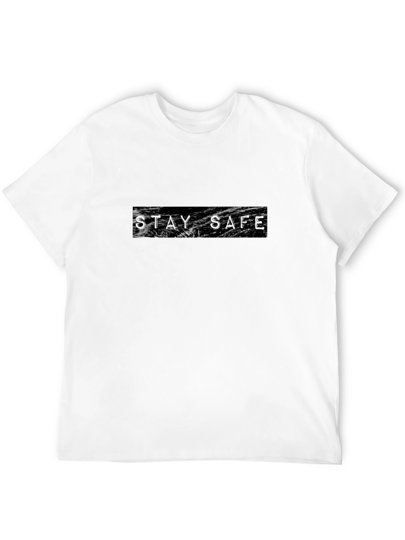Stay Safe Black Graphic T-Shirt