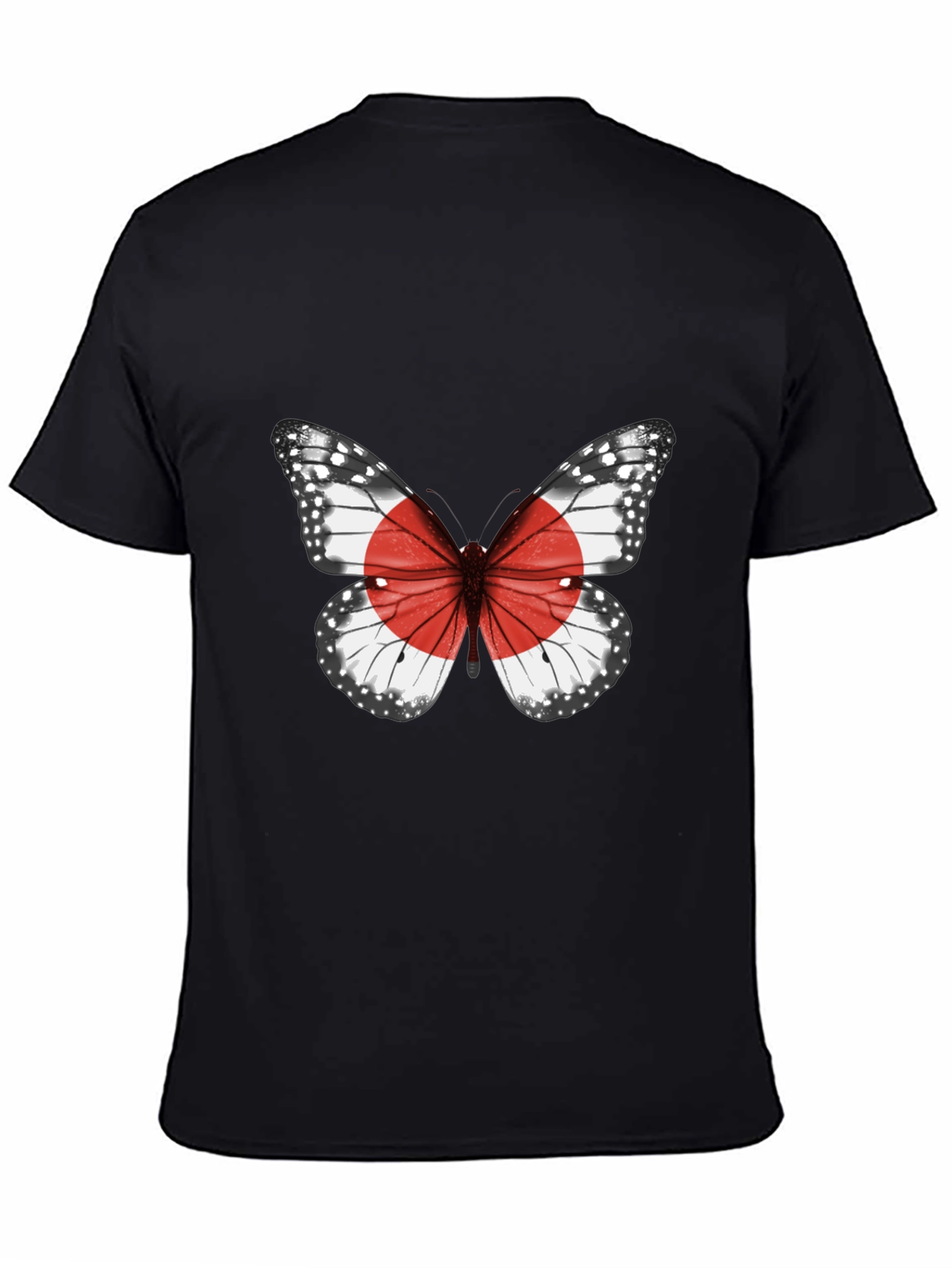 Butterfly Japan Flag Graphic T-Shirt