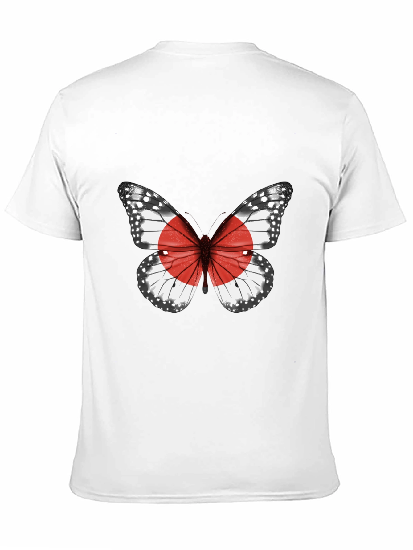Butterfly Japan Flag Graphic T-Shirt