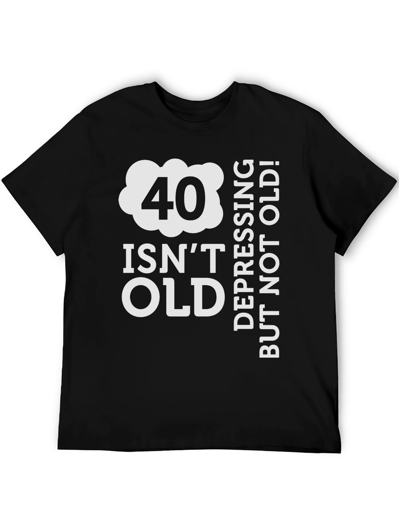 Funny 40th Birthday T-Shirt - Not Old Depressing
