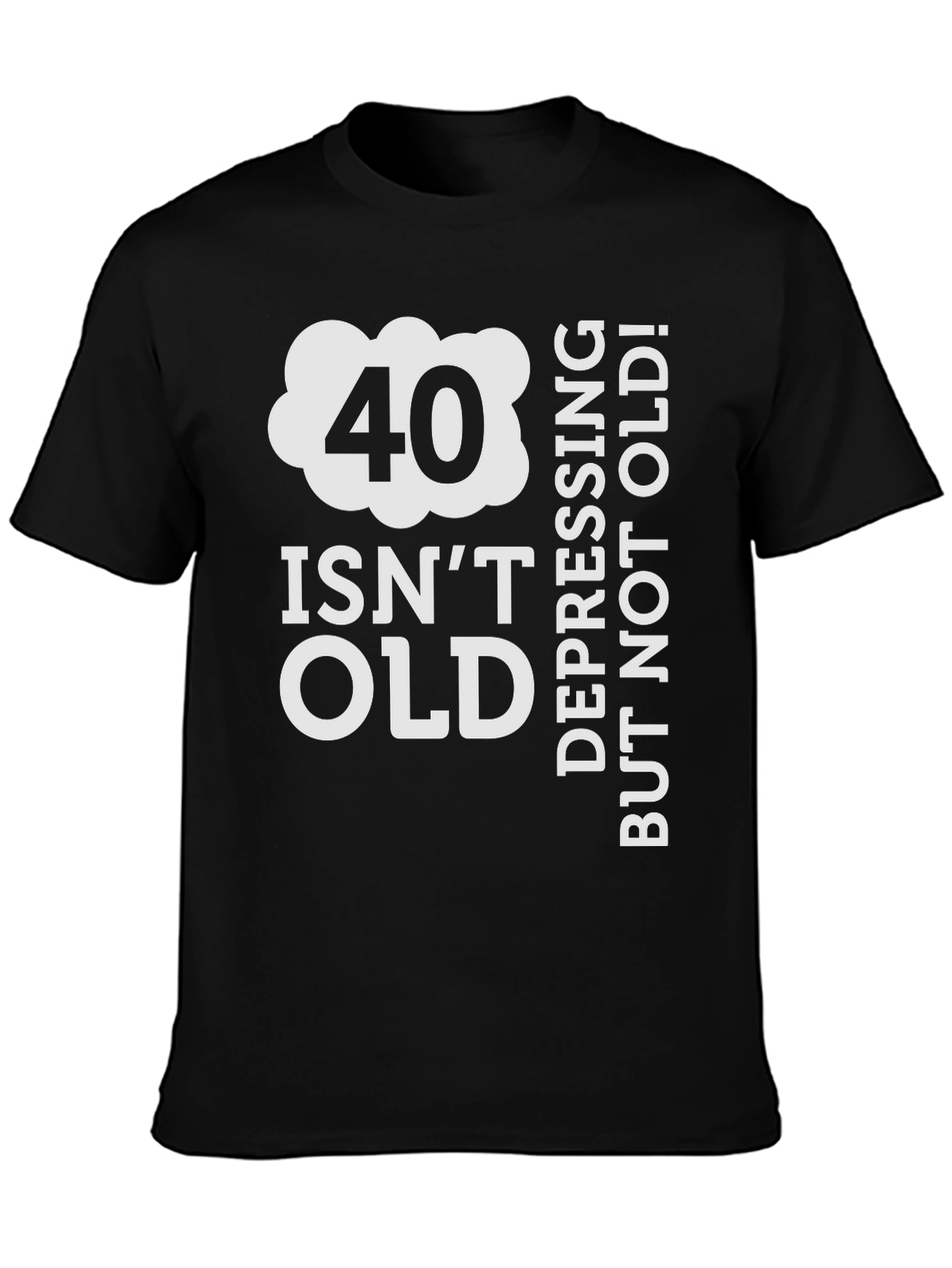 Funny 40th Birthday T-Shirt - Not Old Depressing