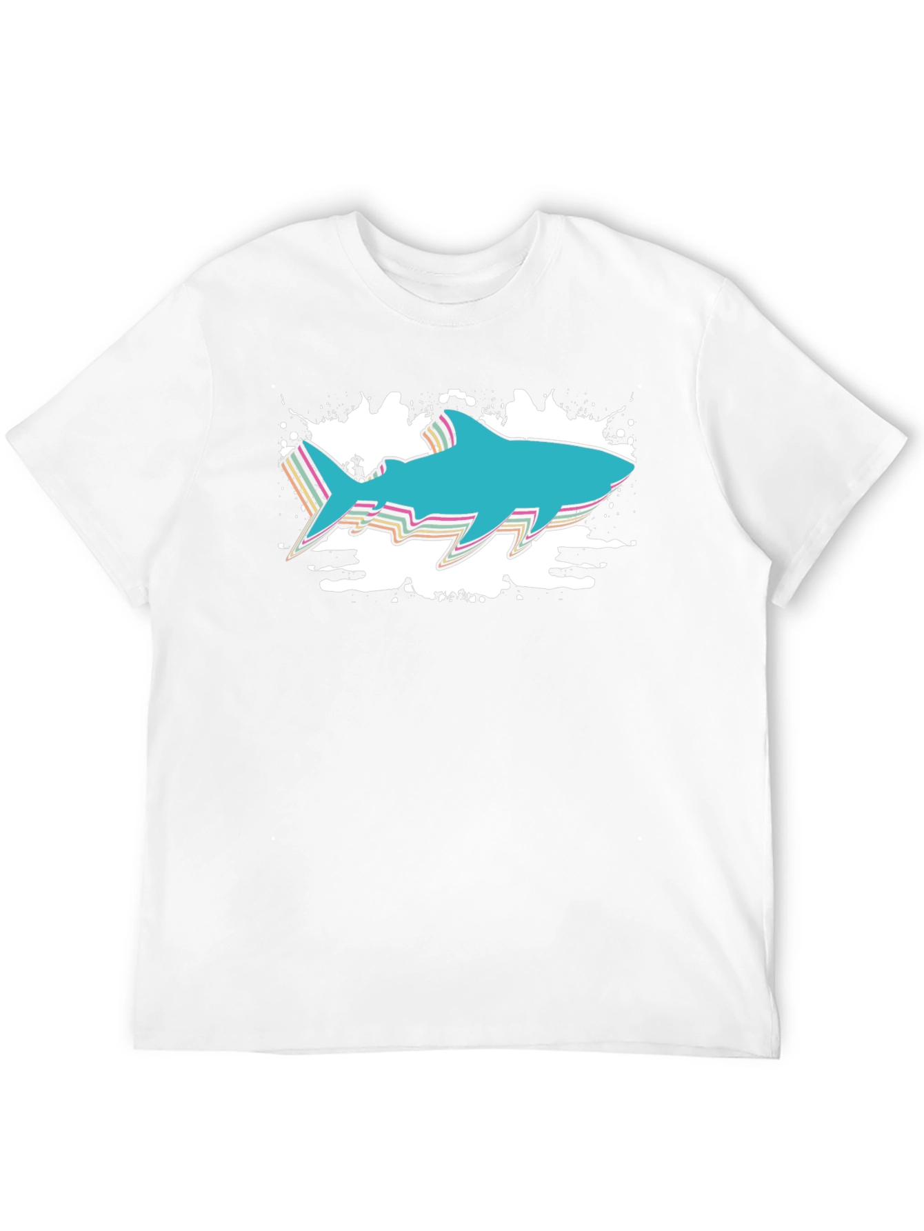 Retro Shark Graphic Tee - Black