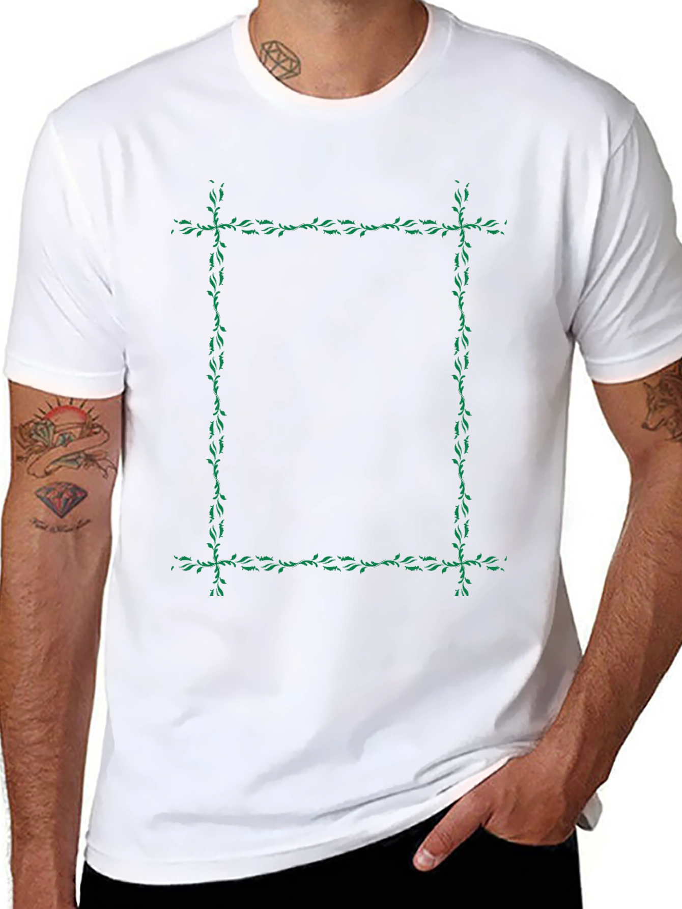 Botanical Frame Black T-Shirt