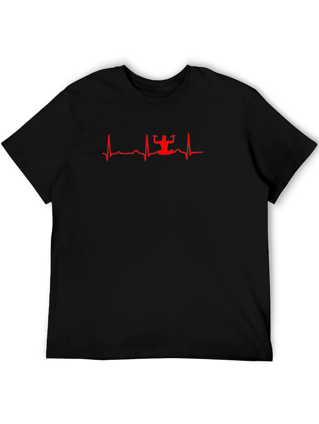 Workout Heartbeat Black T-Shirt