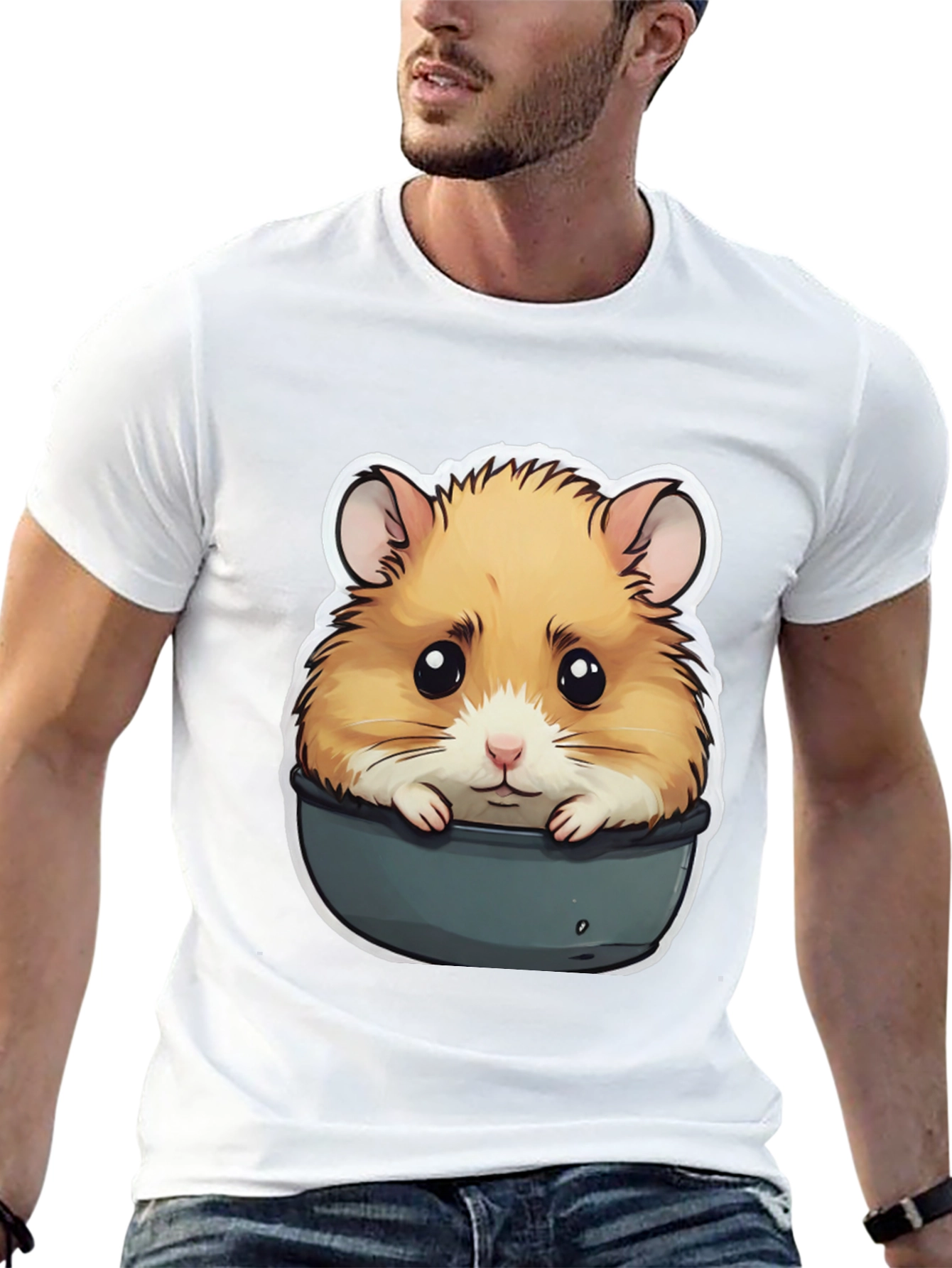 Hamster in Pot T-Shirt - Cute Pet Graphic Tee