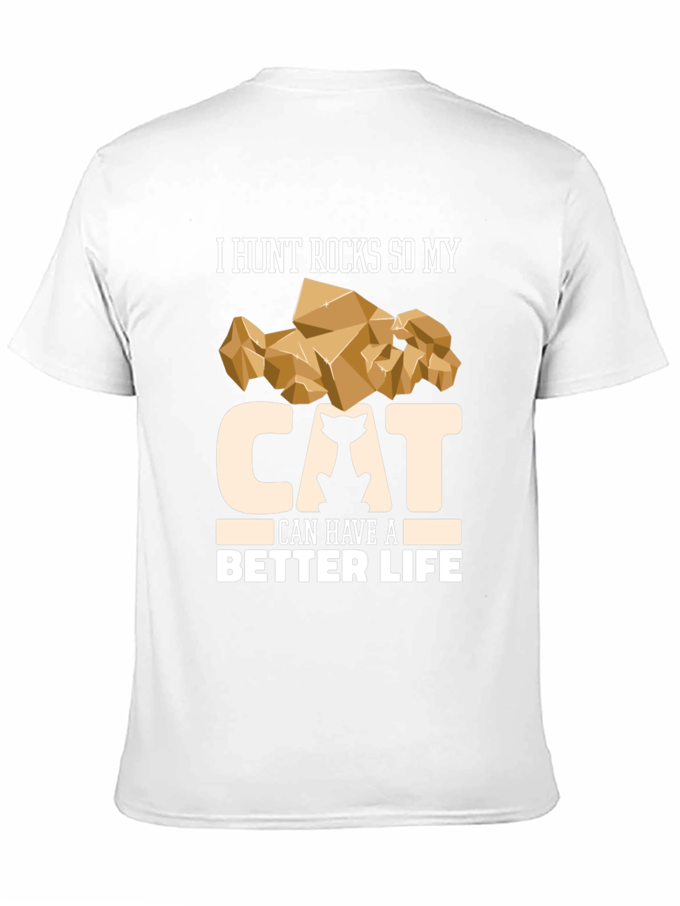 Funny Cat Lover T-Shirt - I Hunt Rocks