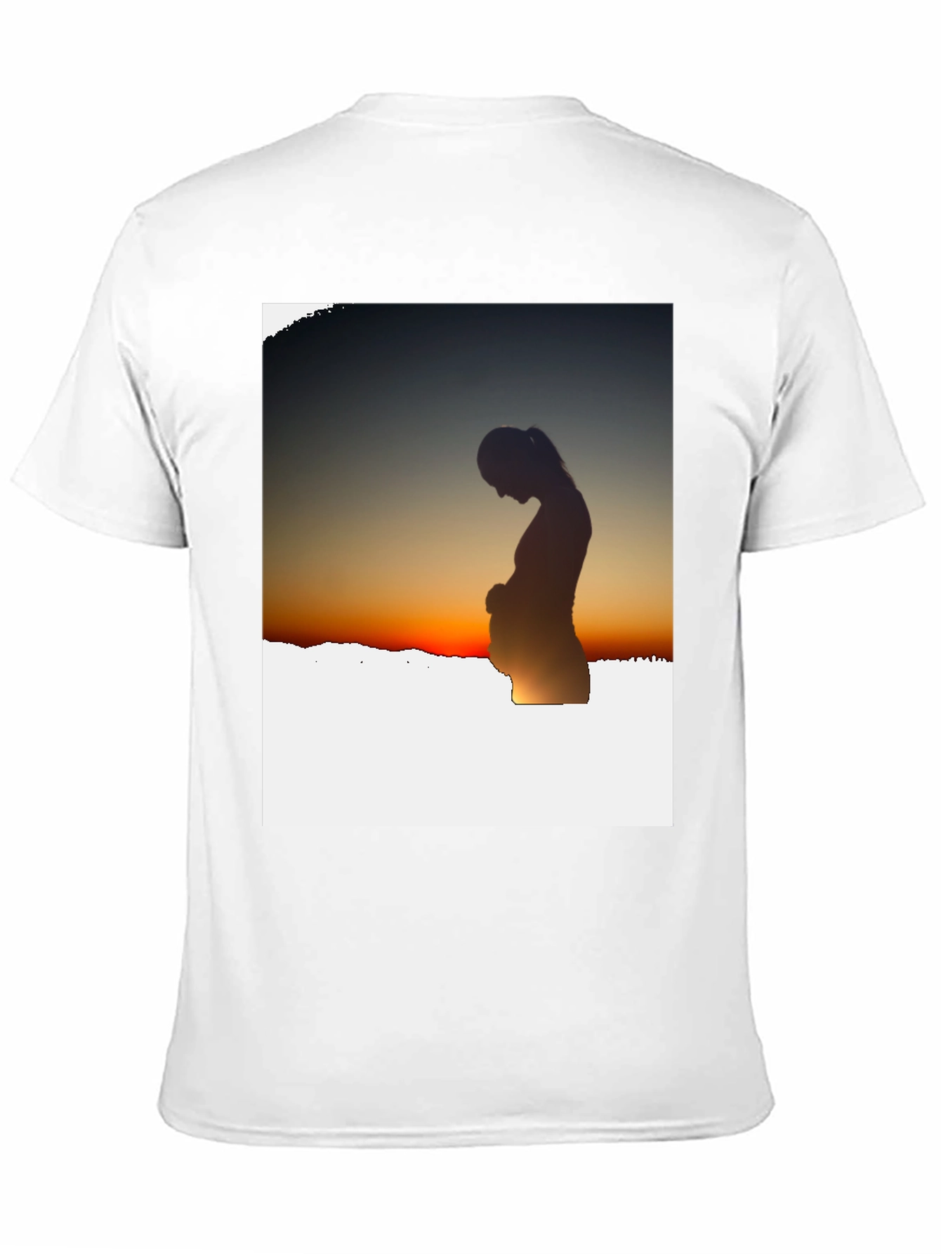 Silhouette Sunset Pregnancy T-Shirt