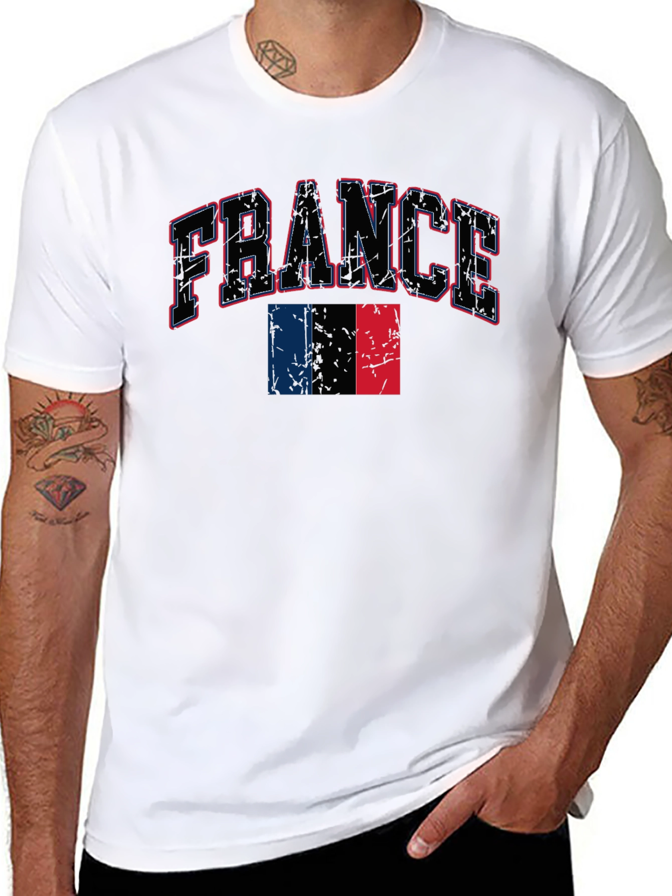 France T-Shirt - Patriotic French Flag Design