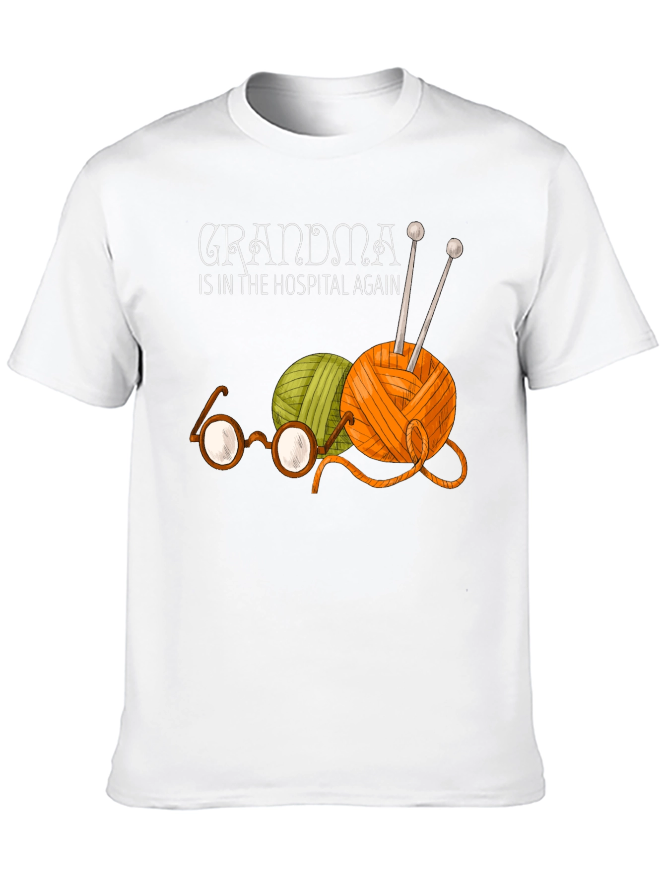 Grandmas Yarn Tee - Knitting Humor T-Shirt