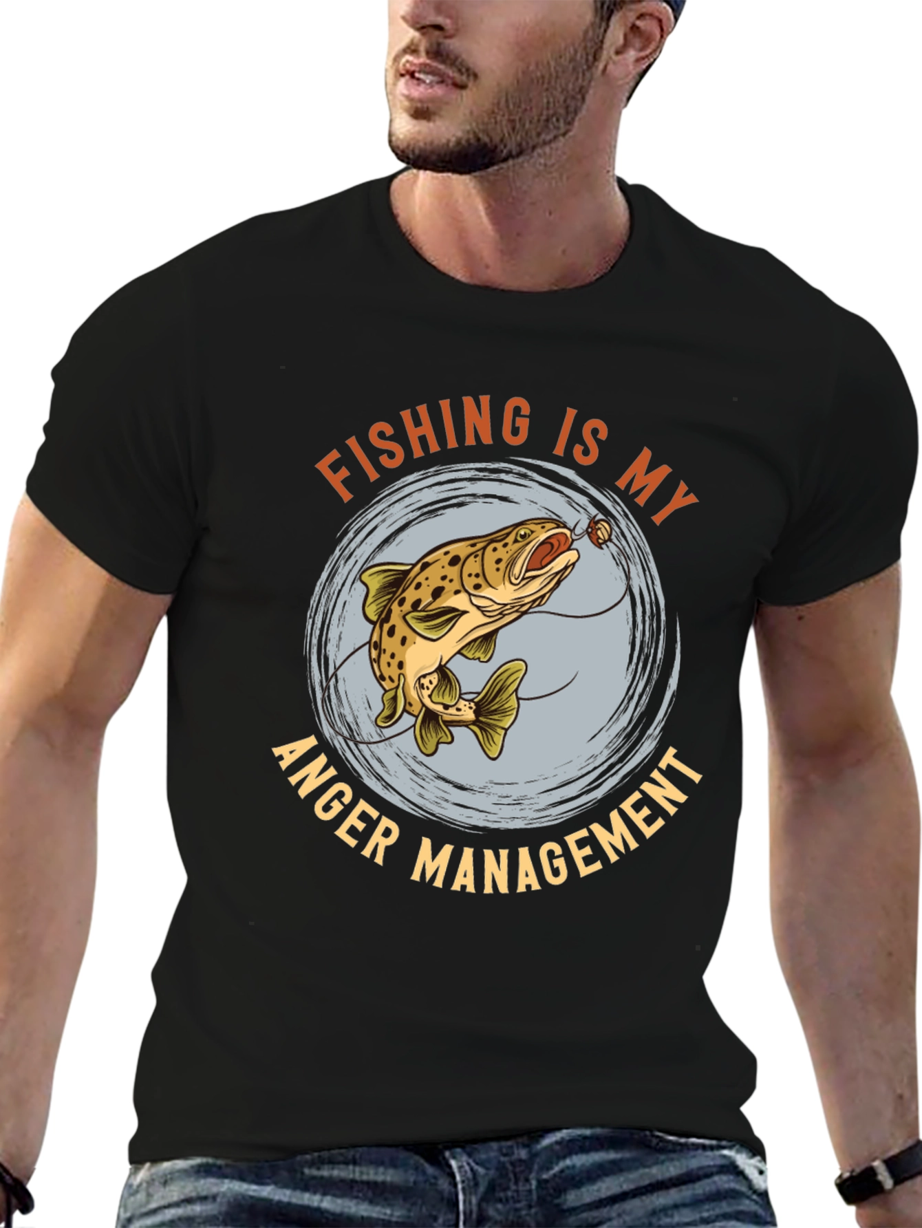 Fishing Anger Management Graphic Tee