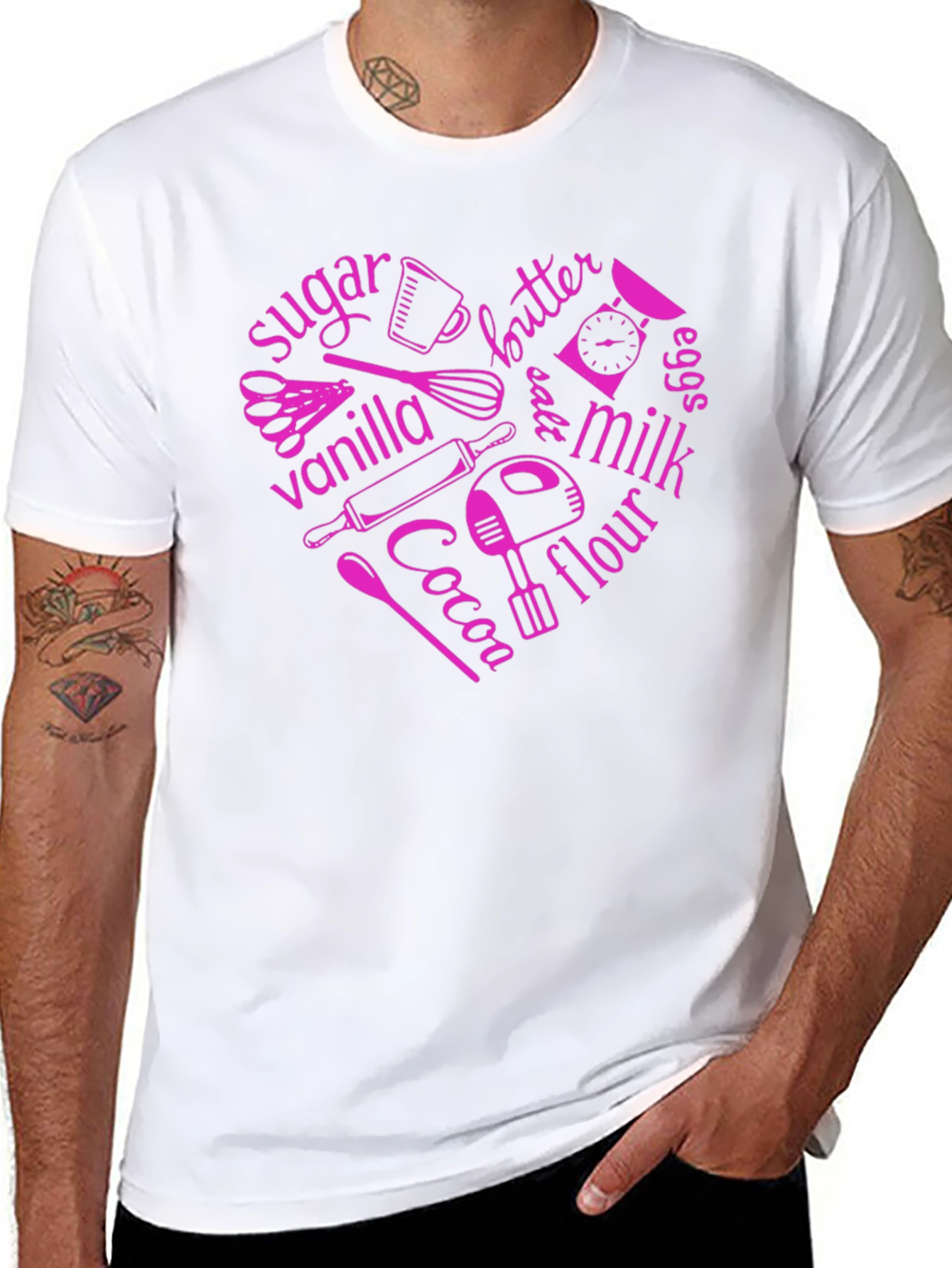 Baking Ingredients Heart T-Shirt