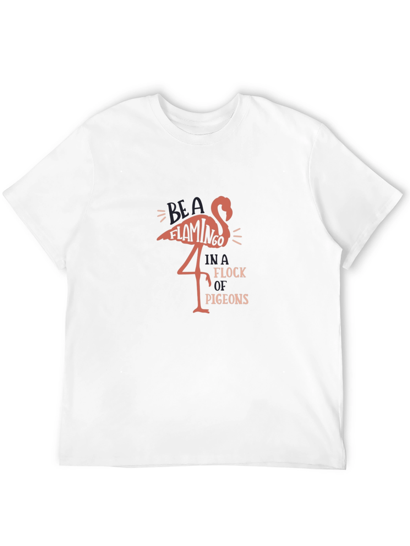 Be a Flamingo Black Graphic Tee