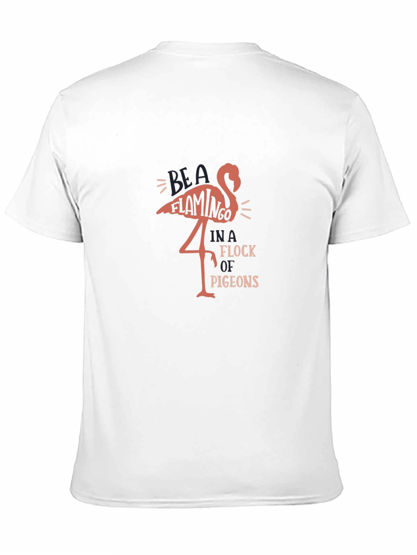 Be a Flamingo Black Graphic Tee