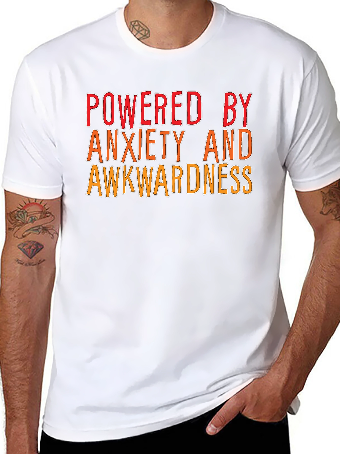 Powered By Anxiety and Awkwardness T-Shirt