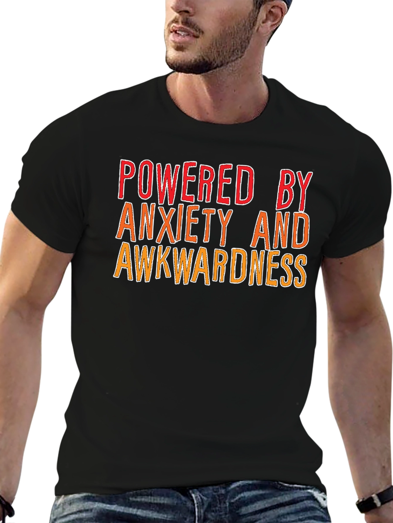 Powered By Anxiety and Awkwardness T-Shirt
