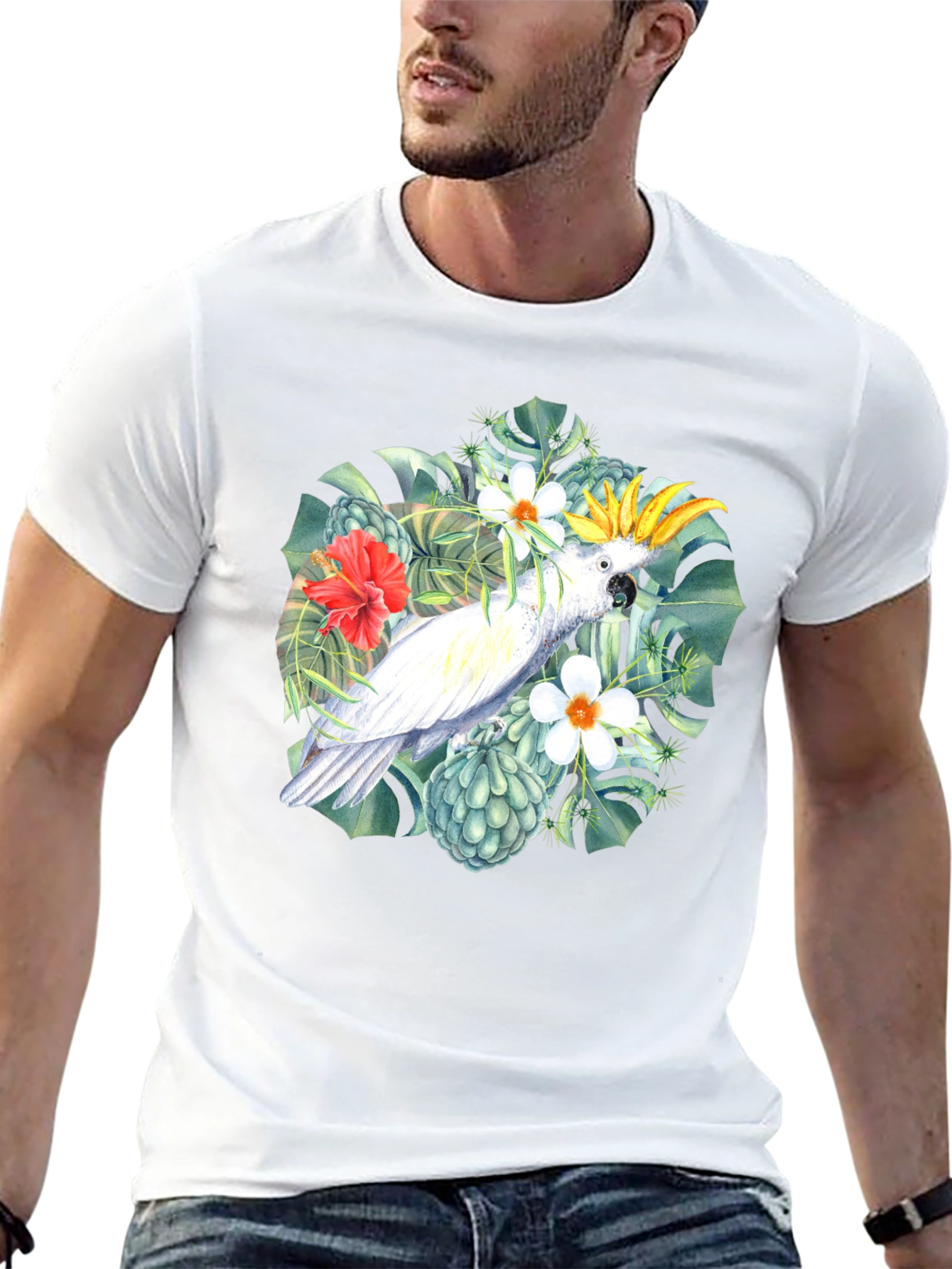 Tropical Parrot T-Shirt - Island Vibes