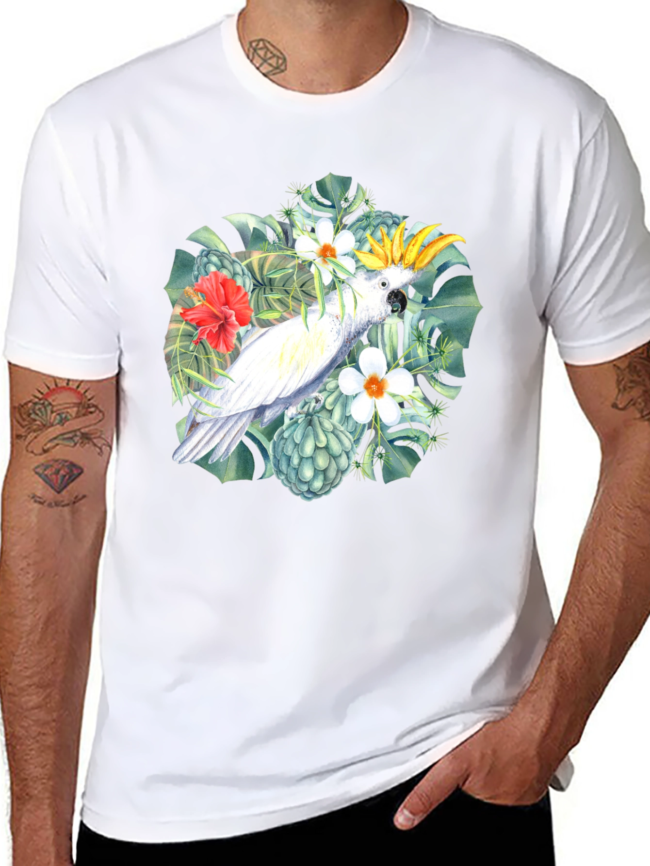 Tropical Parrot T-Shirt - Island Vibes