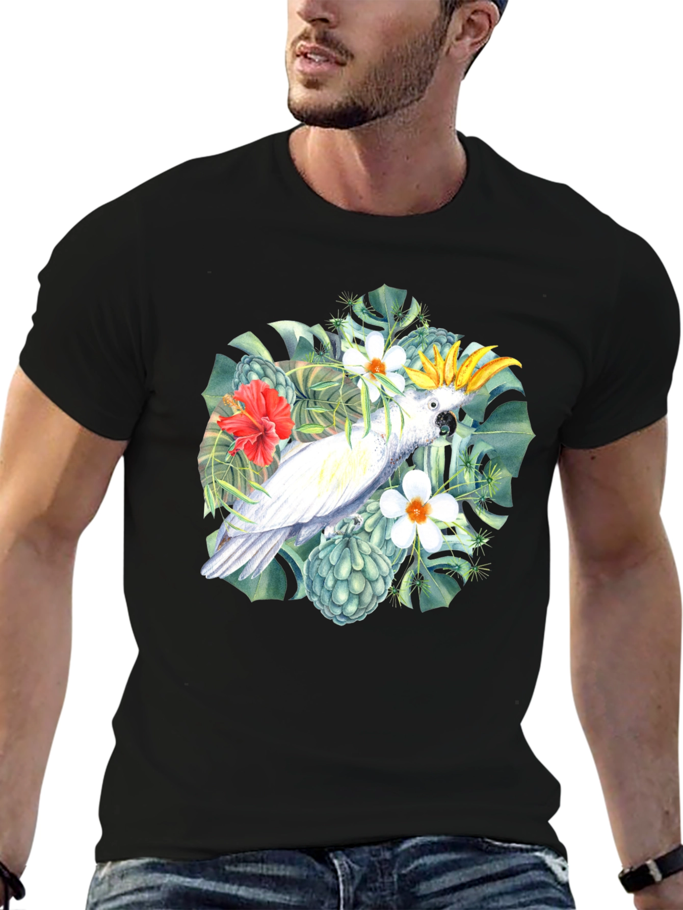 Tropical Parrot T-Shirt - Island Vibes