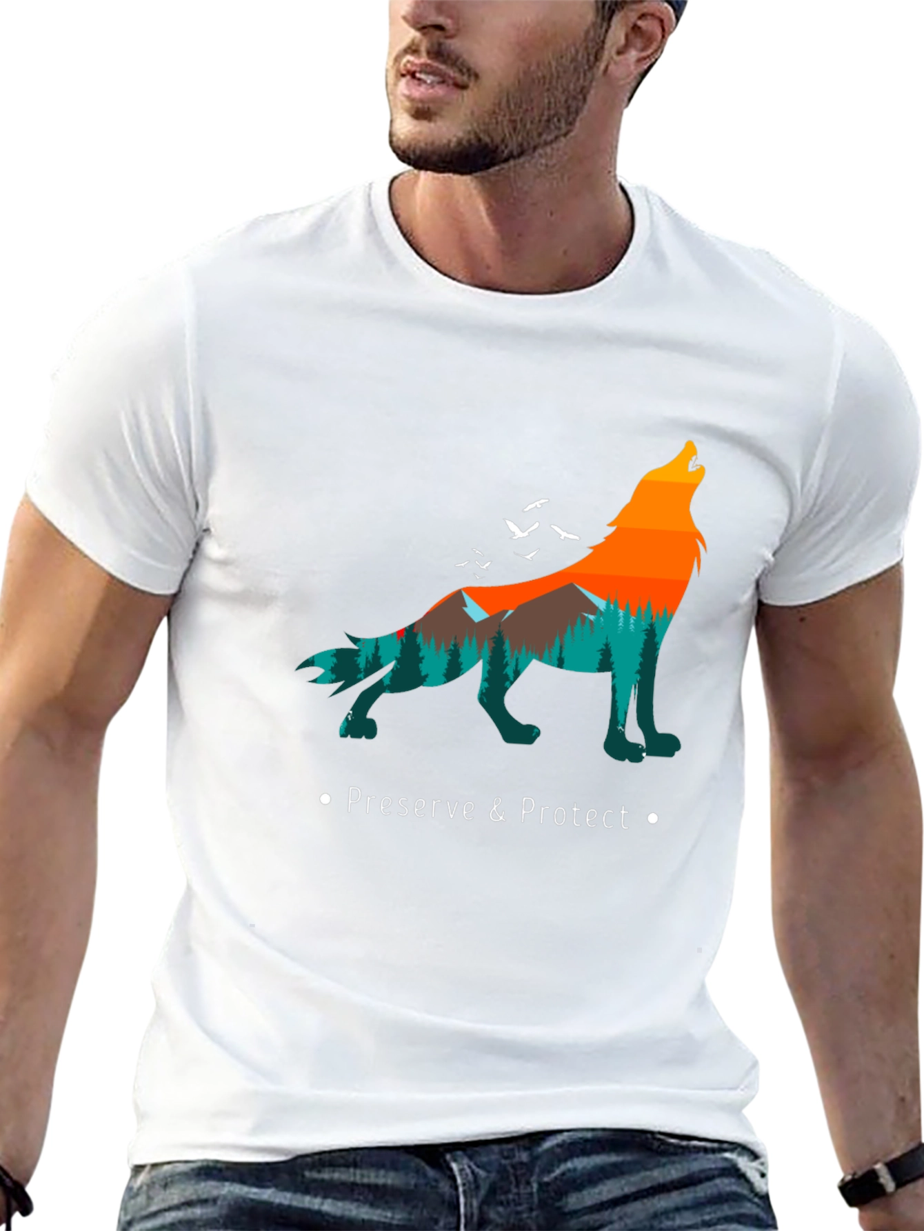 Nature Wolf Graphic Tee