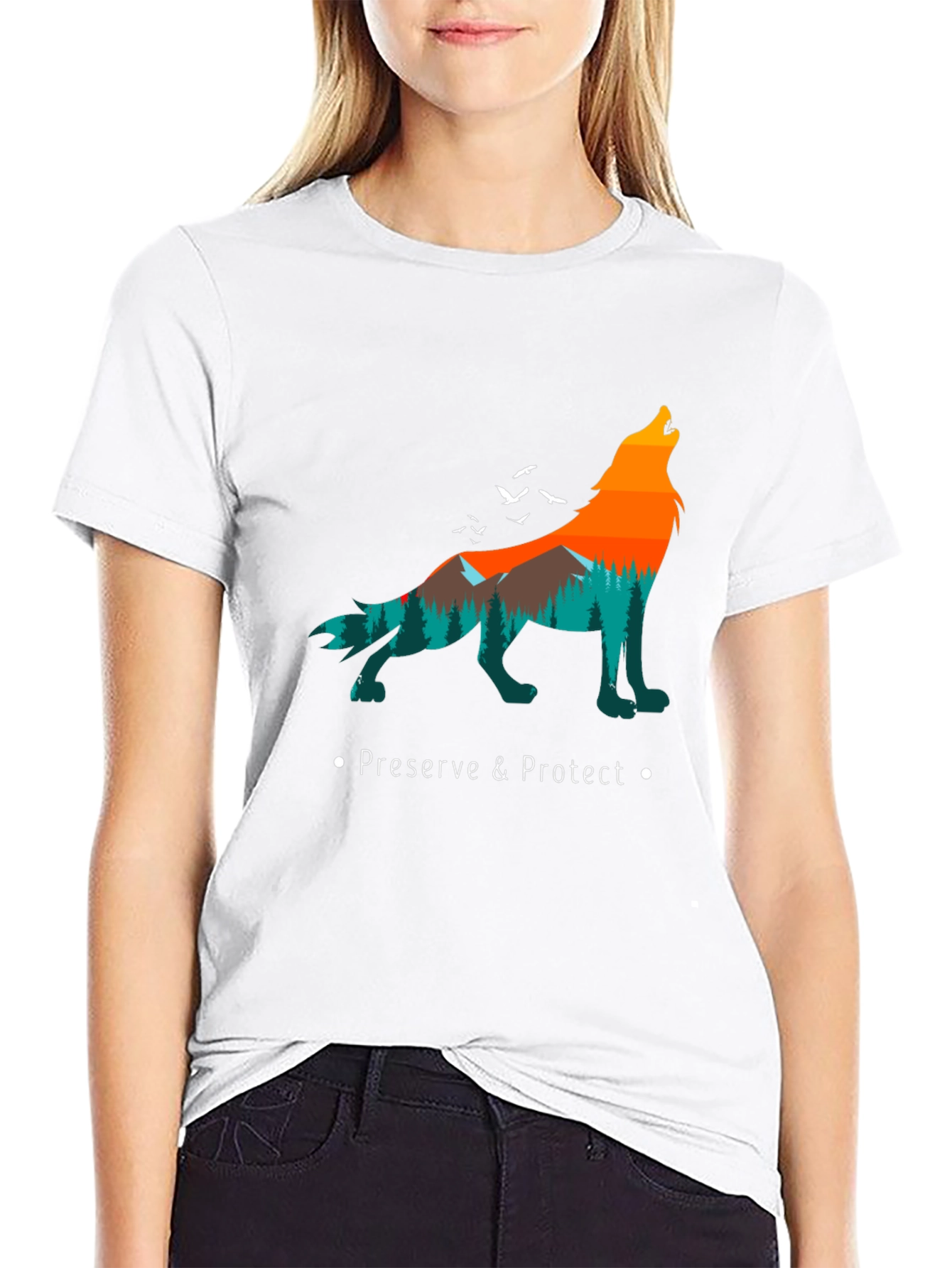 Nature Wolf Graphic Tee