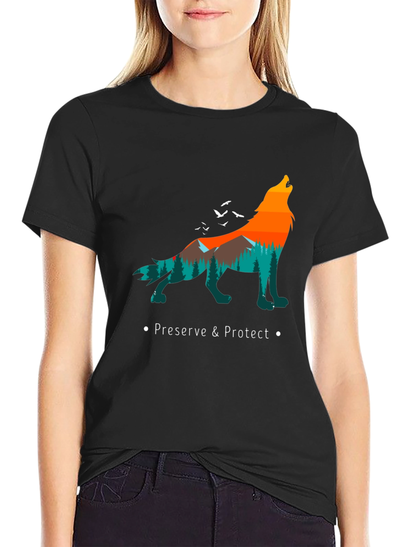 Nature Wolf Graphic Tee