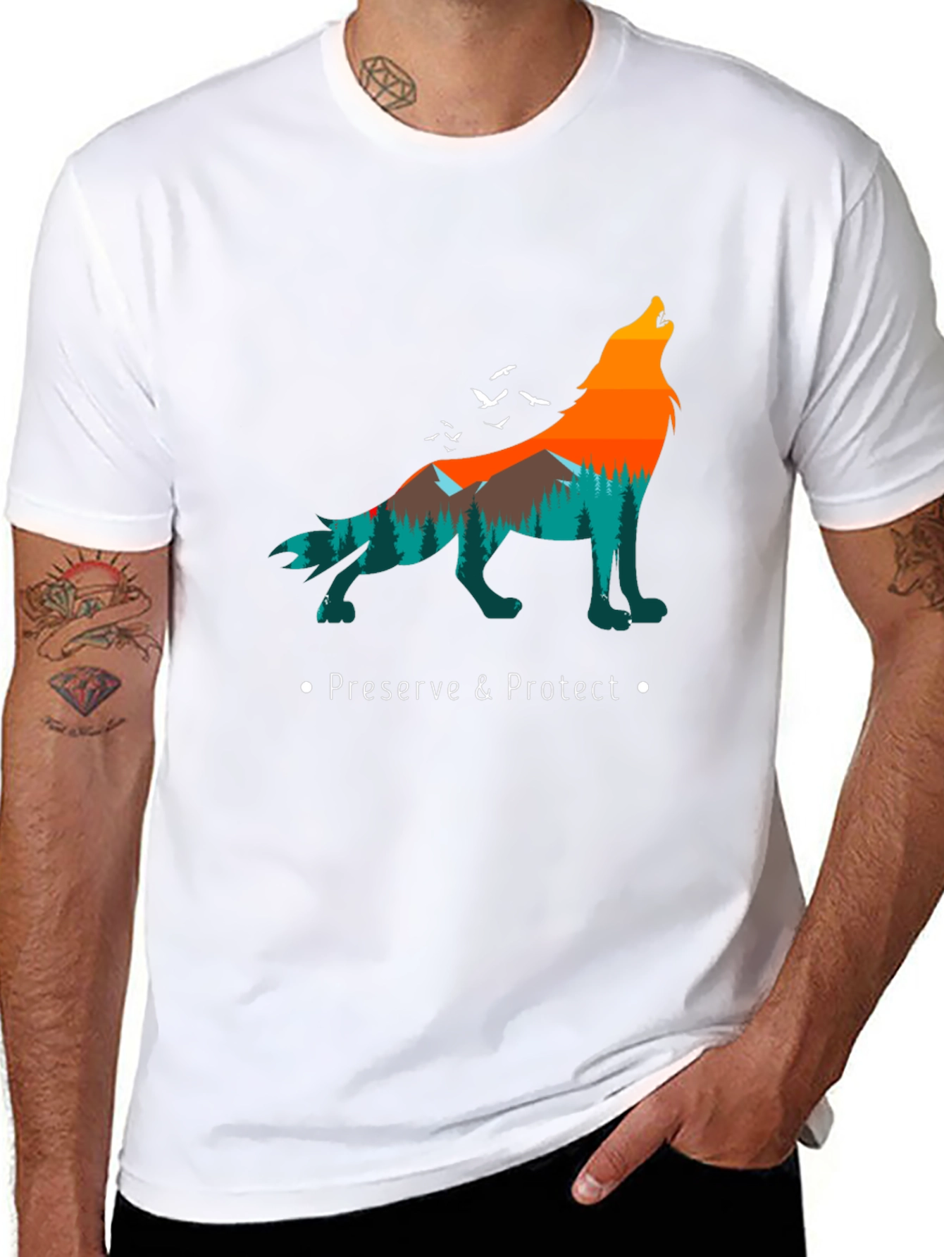 Nature Wolf Graphic Tee