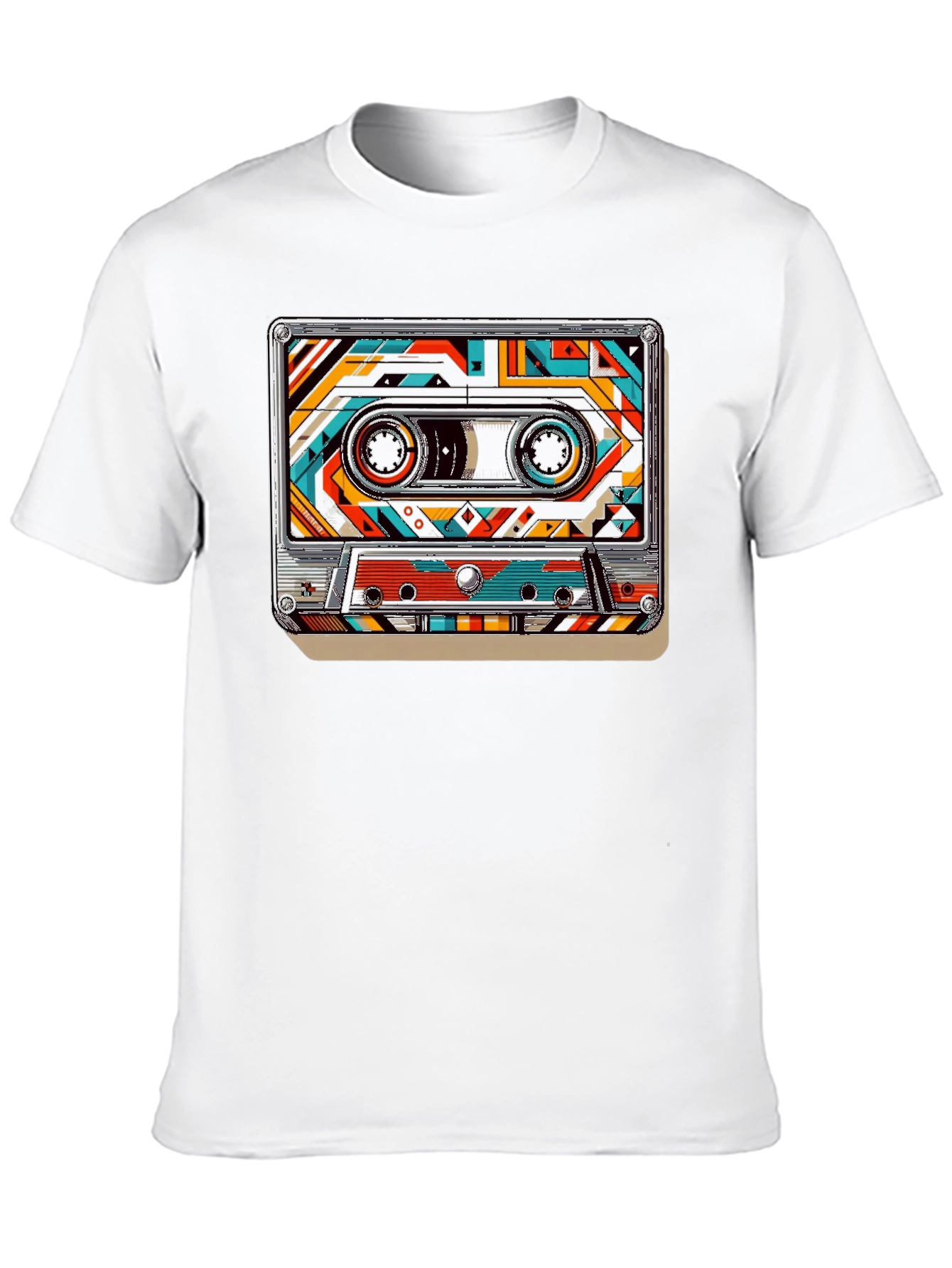 Retro Cassette Tape Graphic Tee - Classic Music Style