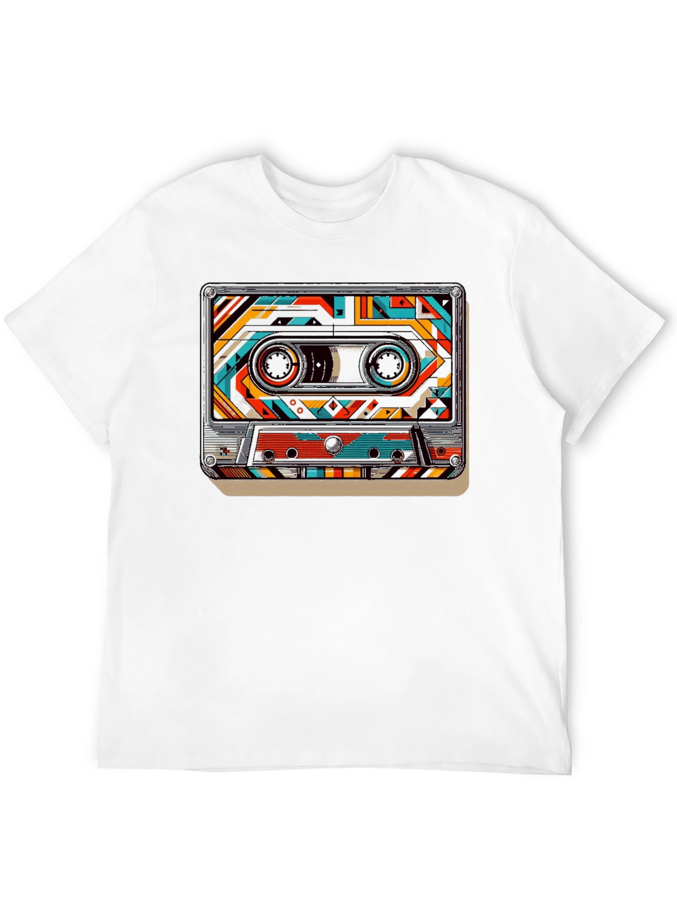 Retro Cassette Tape Graphic Tee - Classic Music Style