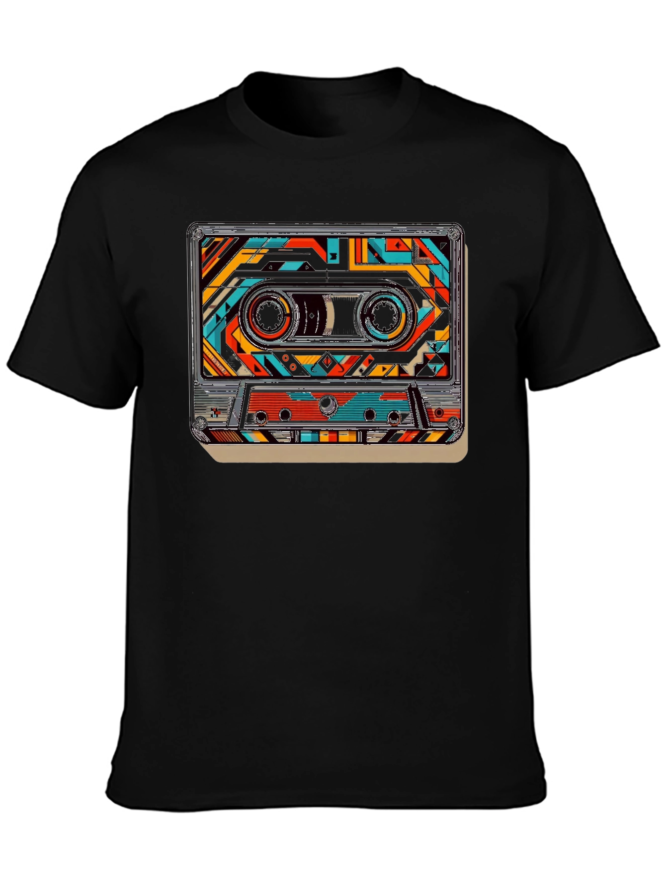 Retro Cassette Tape Graphic Tee - Classic Music Style