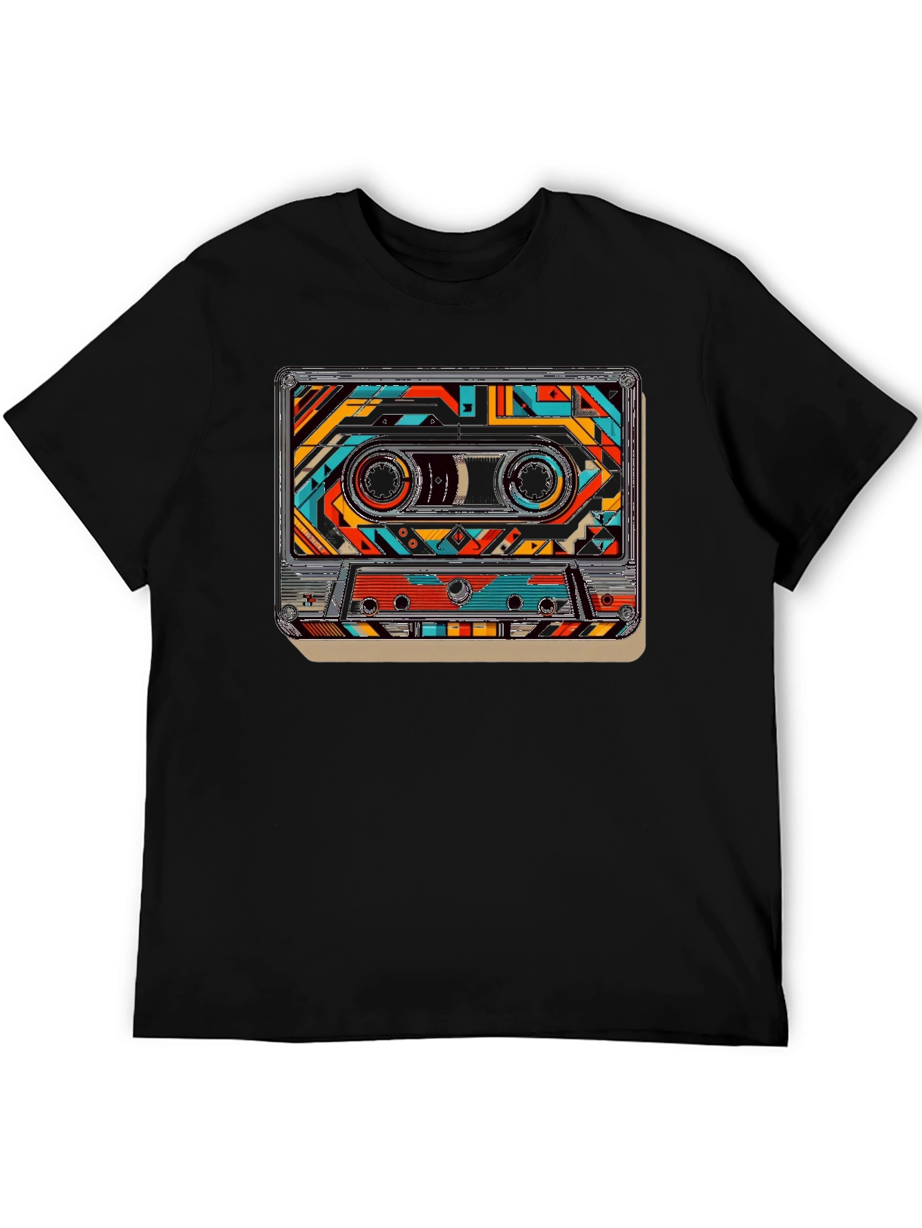 Retro Cassette Tape Graphic Tee - Classic Music Style
