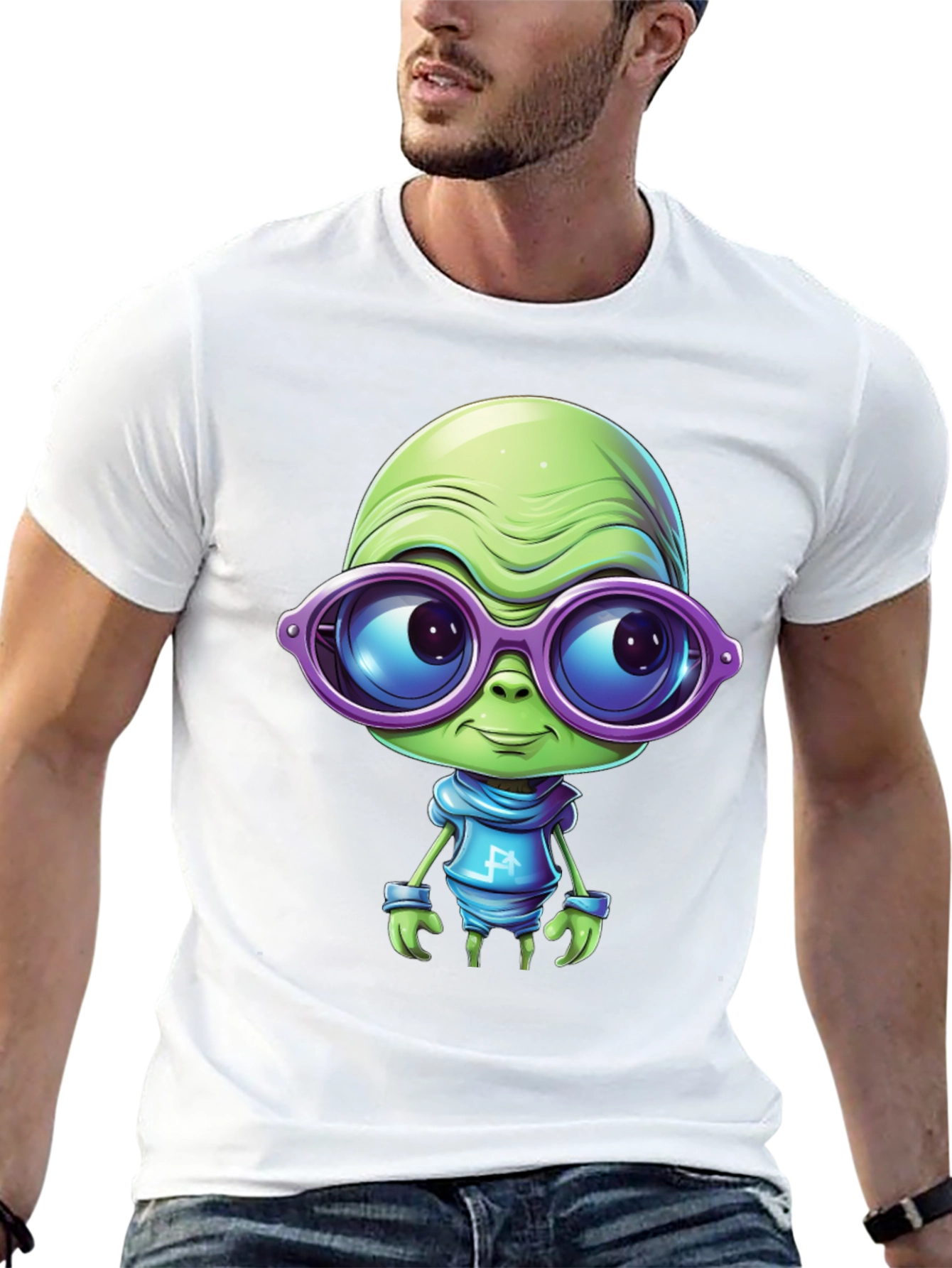 Cool Alien Graphic T-Shirt