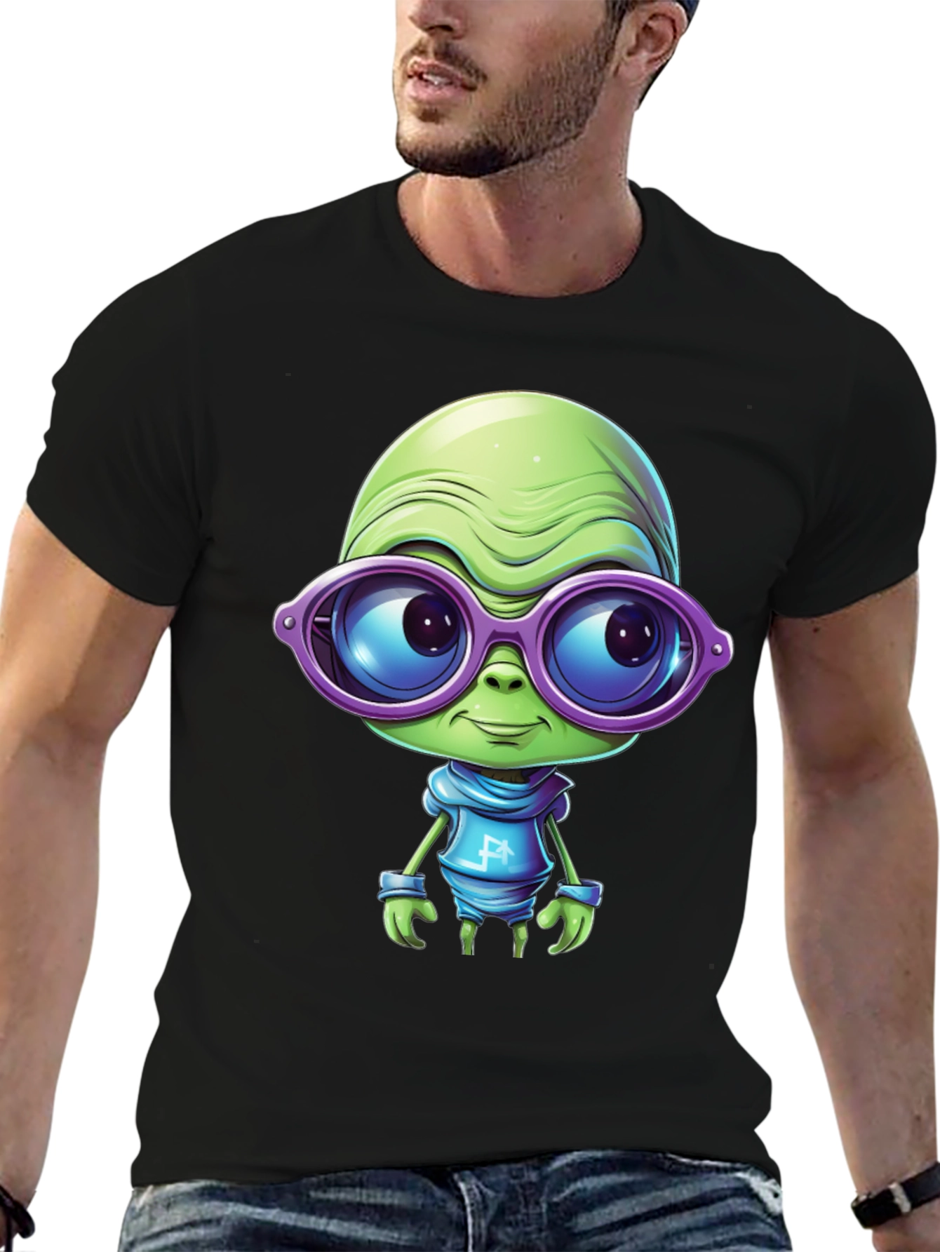 Cool Alien Graphic T-Shirt
