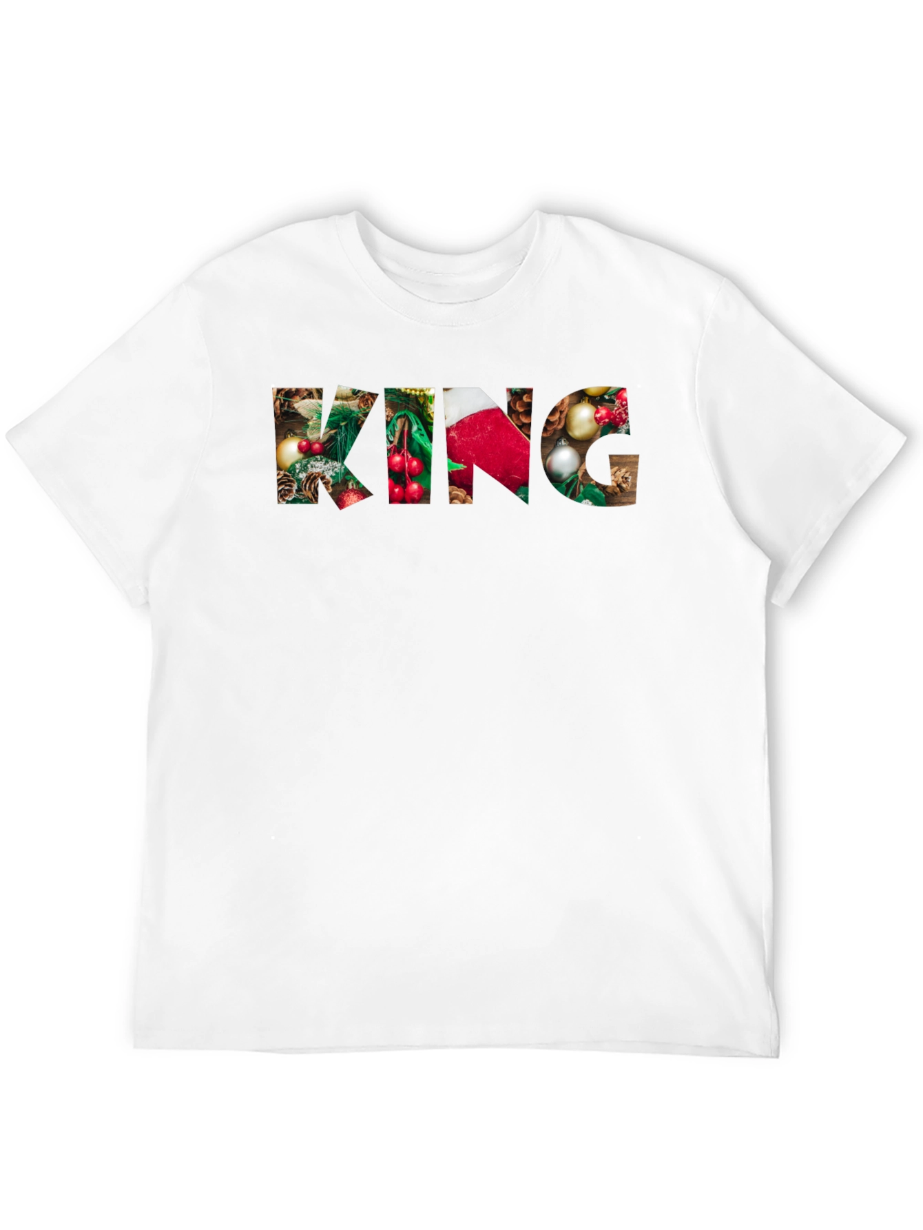 Christmas King Graphic Tee - Holiday Festive Shirt
