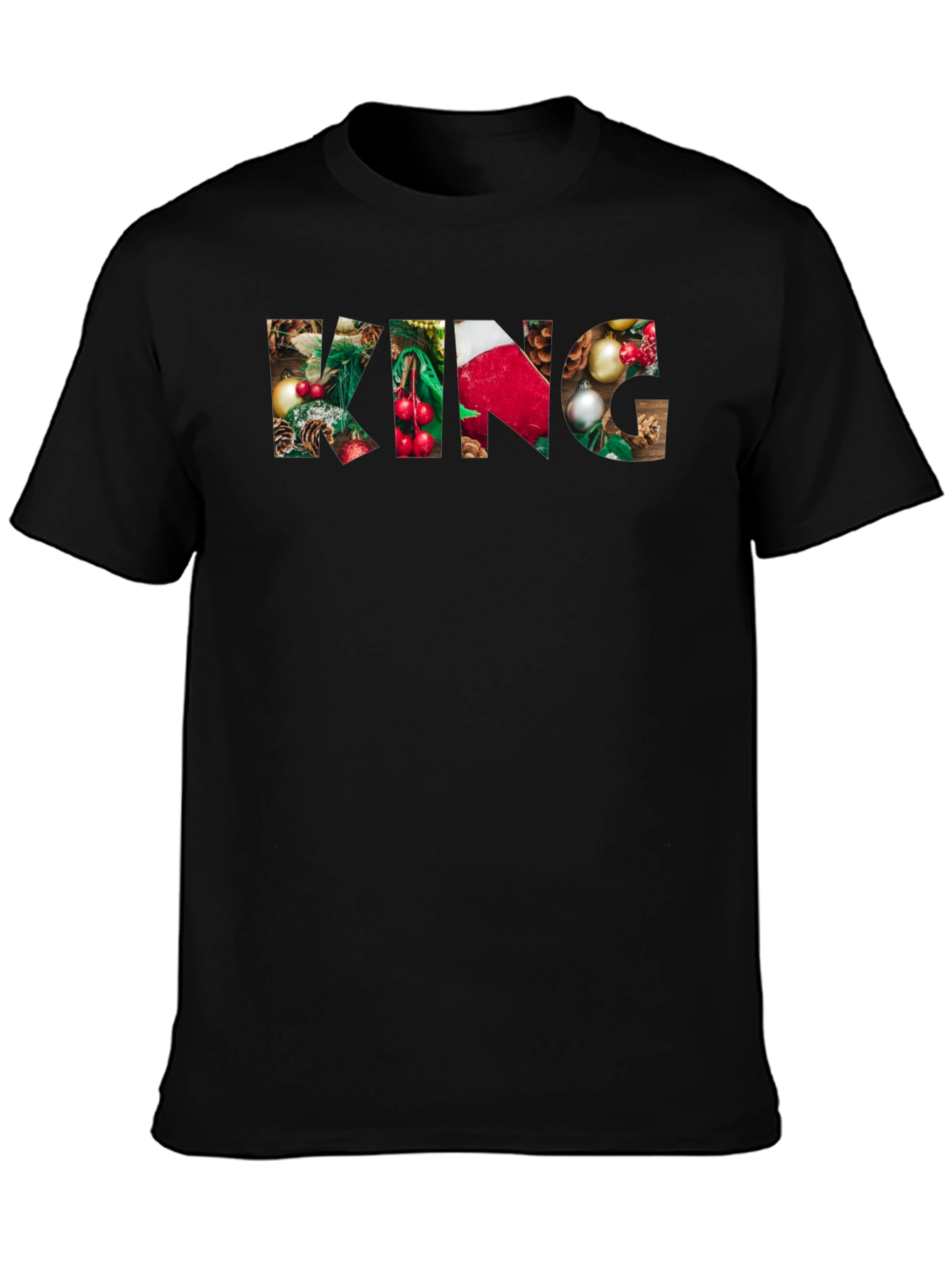 Christmas King Graphic Tee - Holiday Festive Shirt