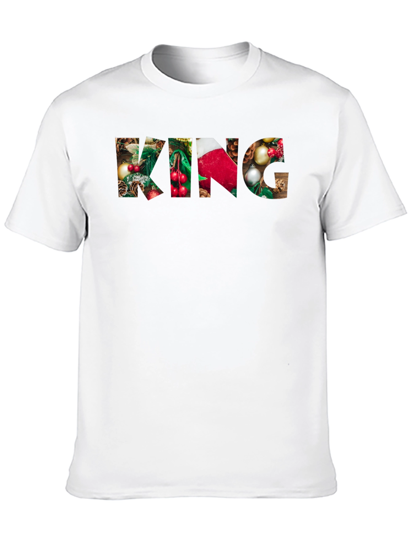 Christmas King Graphic Tee - Holiday Festive Shirt