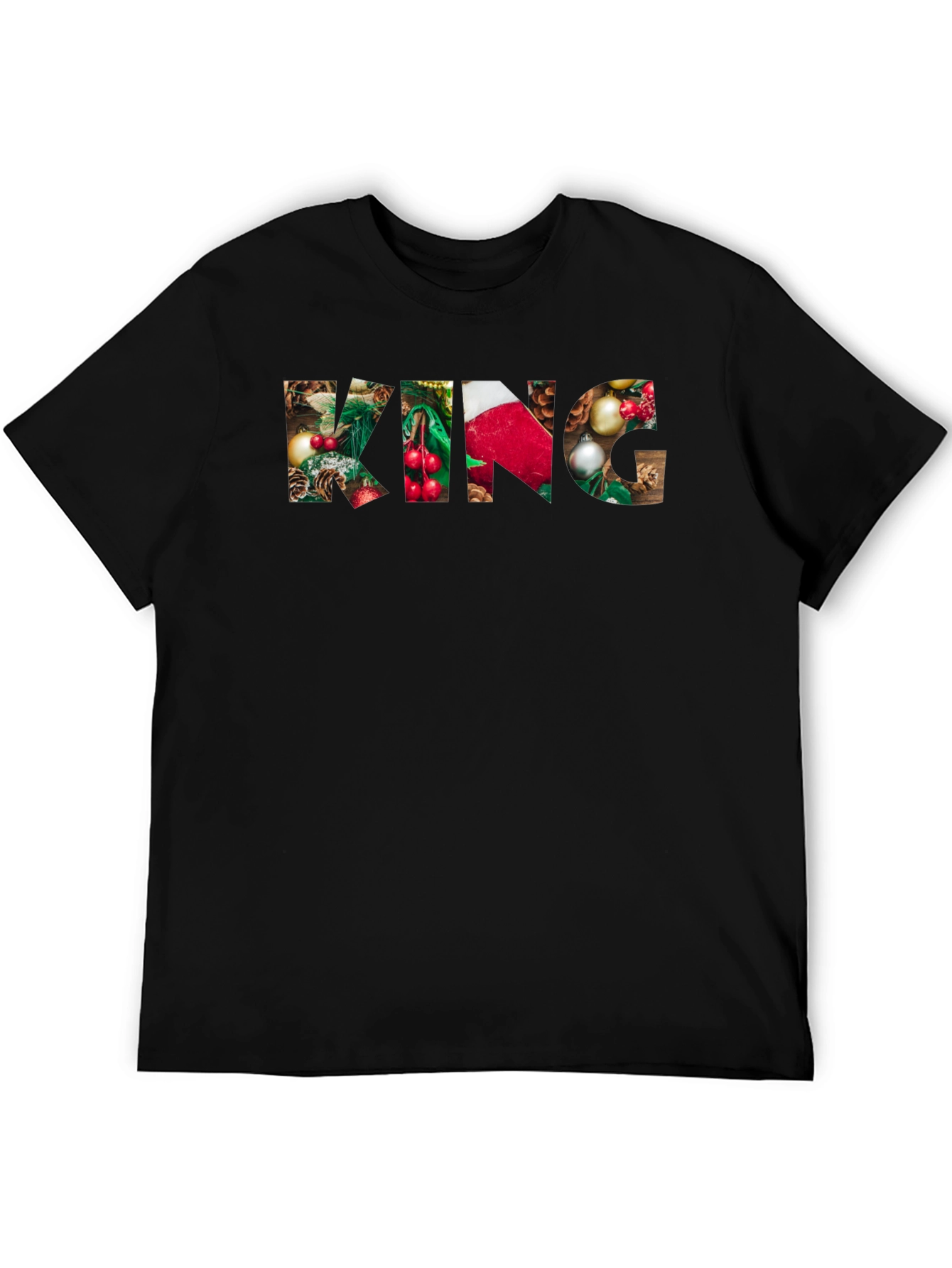 Christmas King Graphic Tee - Holiday Festive Shirt