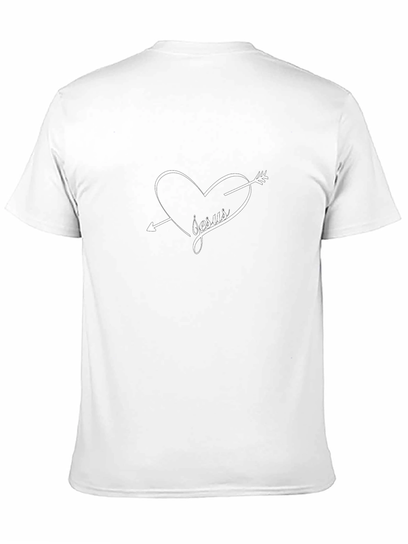 Jesus Heart Arrow Black T-Shirt