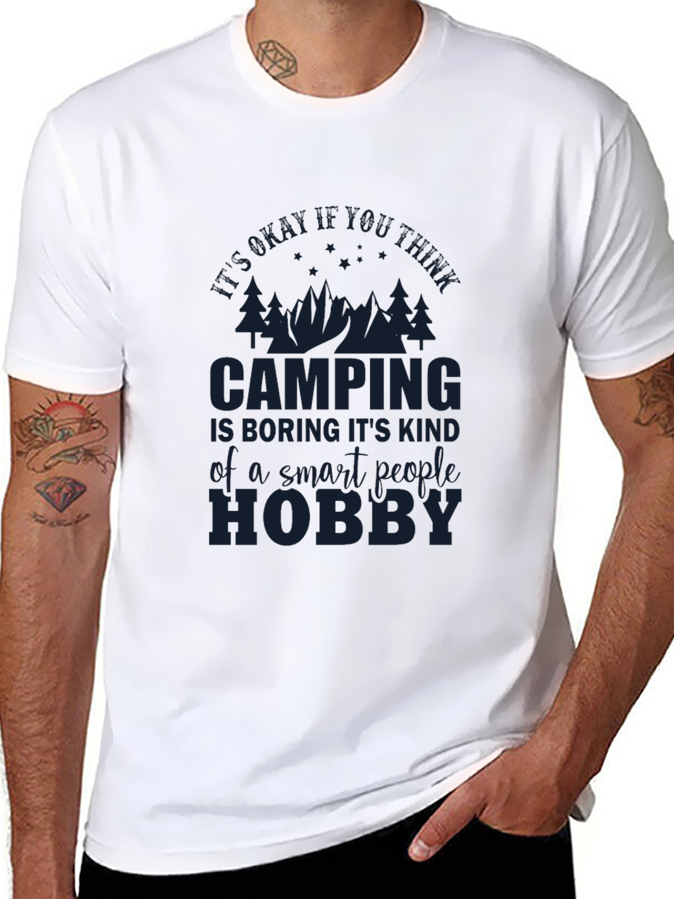 Camping Hobby Graphic Tee - Smart People Camping