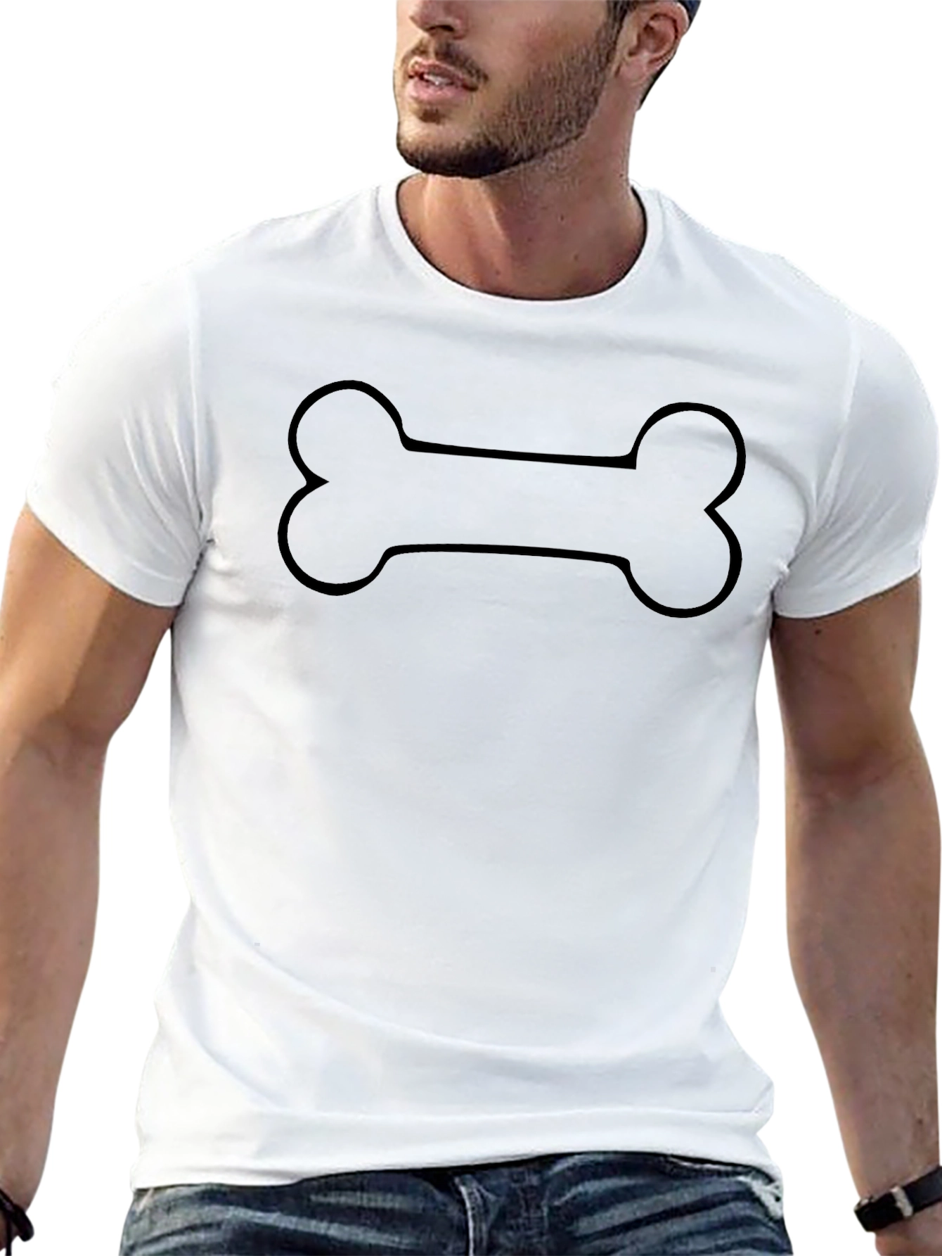Dog Bone Graphic T-Shirt - Classic Black Tee