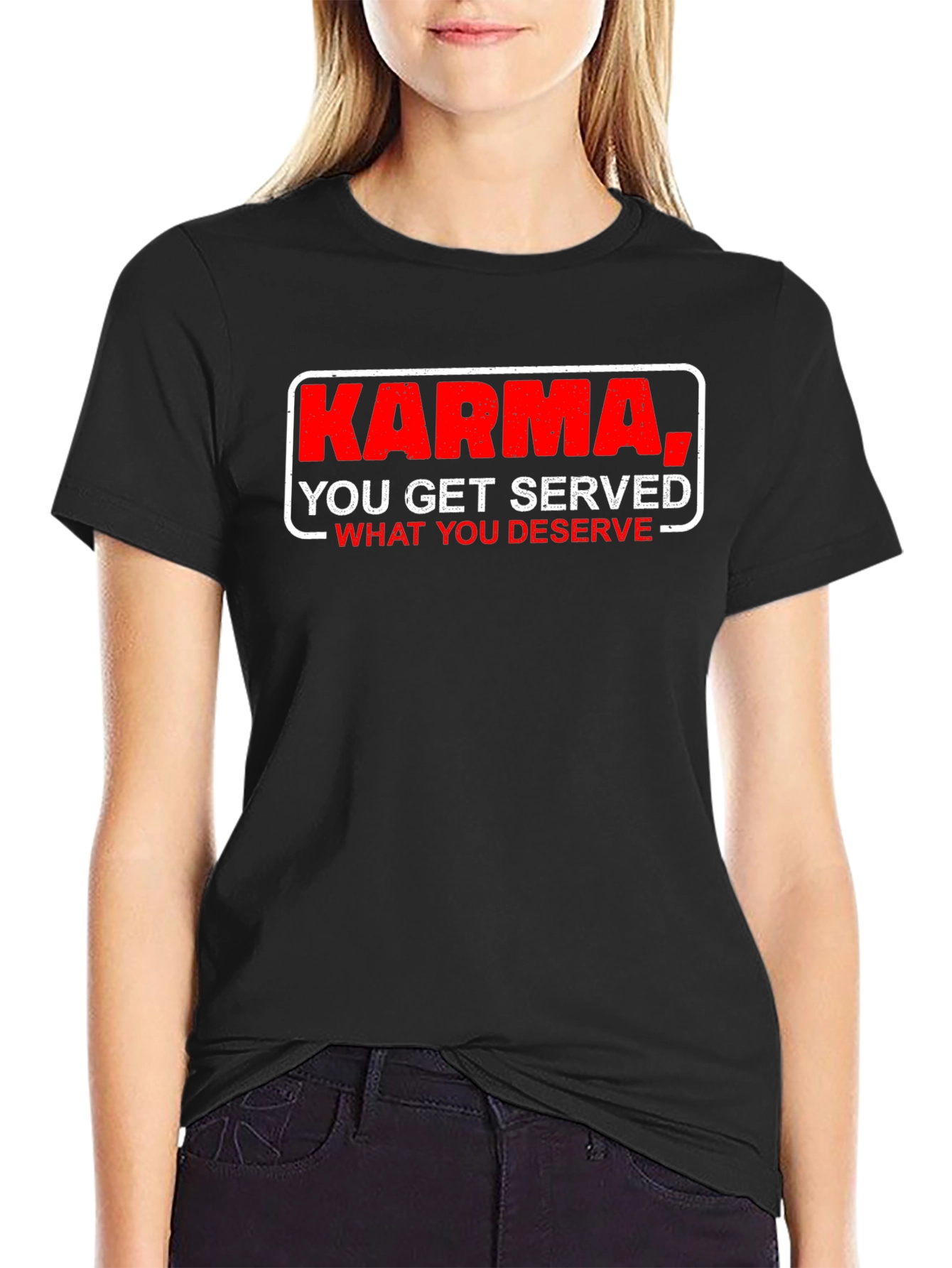 Karma Served Black T-Shirt