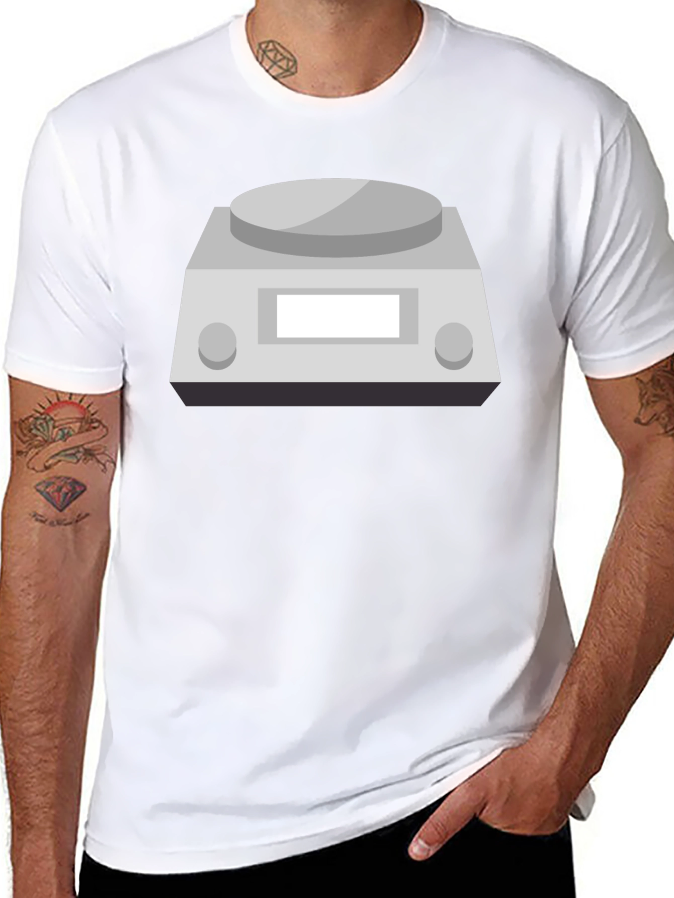 Science Scale Graphic Tee - Black Cotton T-Shirt
