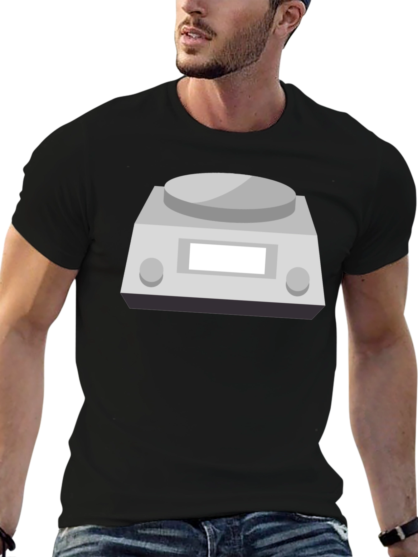 Science Scale Graphic Tee - Black Cotton T-Shirt