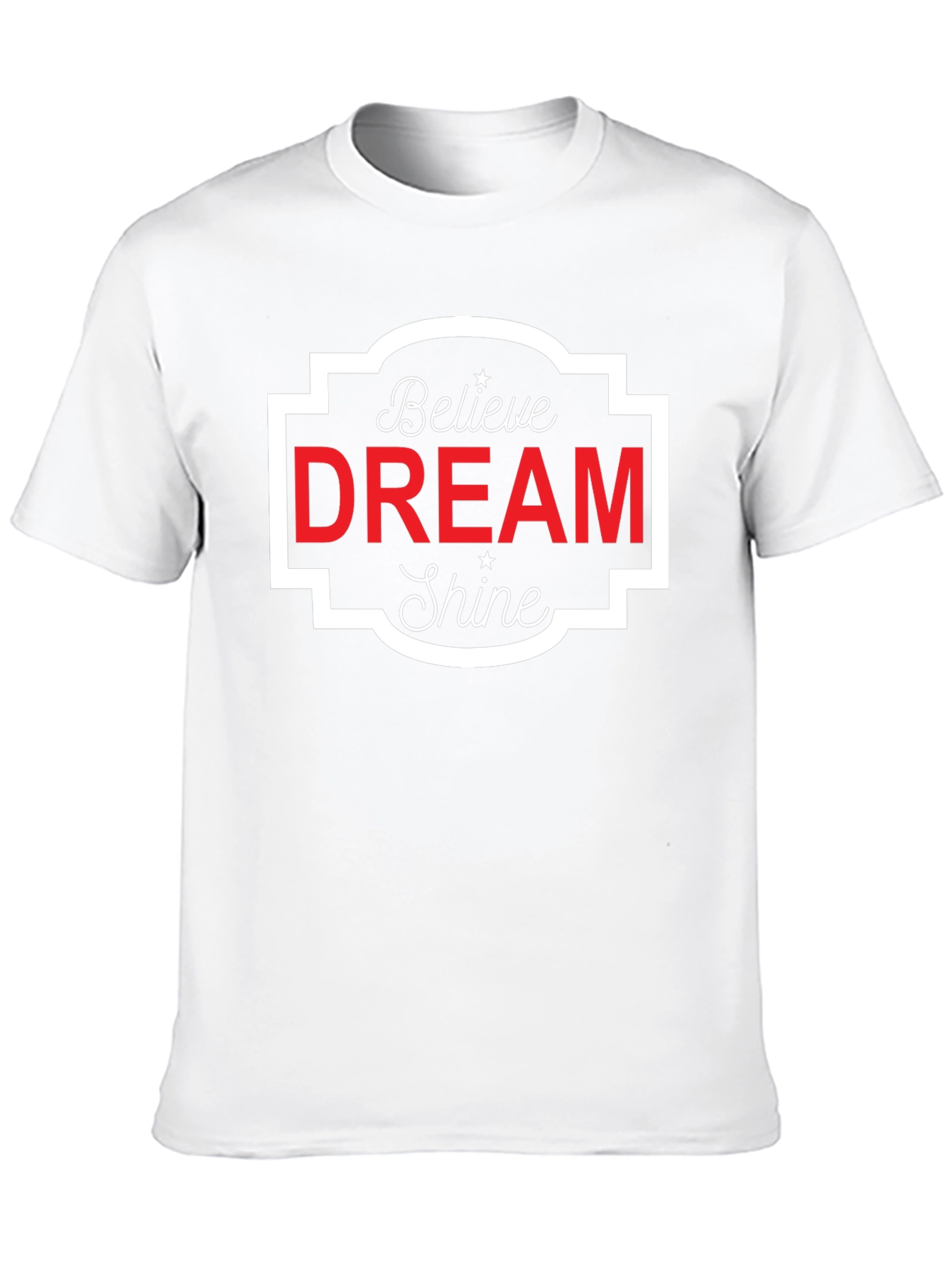 Believe Dream Shine Graphic Tee - Black Cotton T-Shirt
