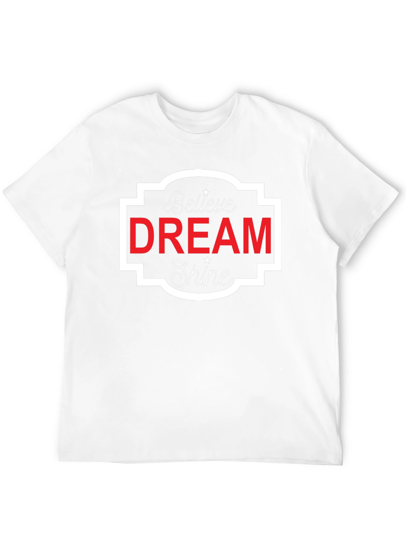 Believe Dream Shine Graphic Tee - Black Cotton T-Shirt