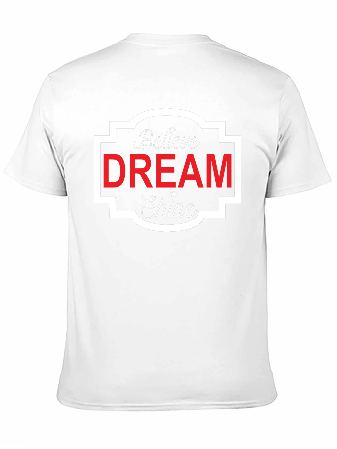 Believe Dream Shine Graphic Tee - Black Cotton T-Shirt