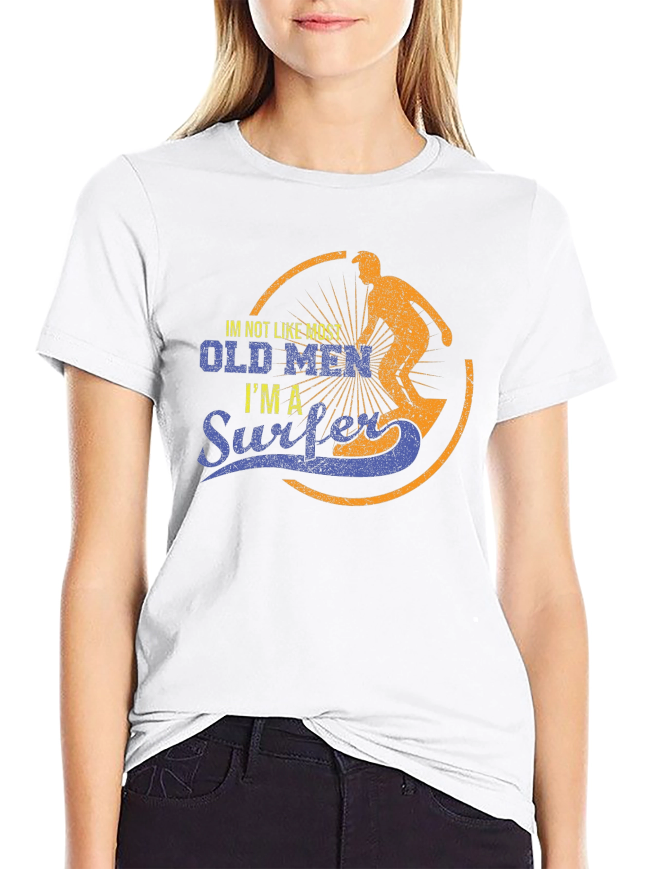 Old Men Surfer Graphic T-Shirt