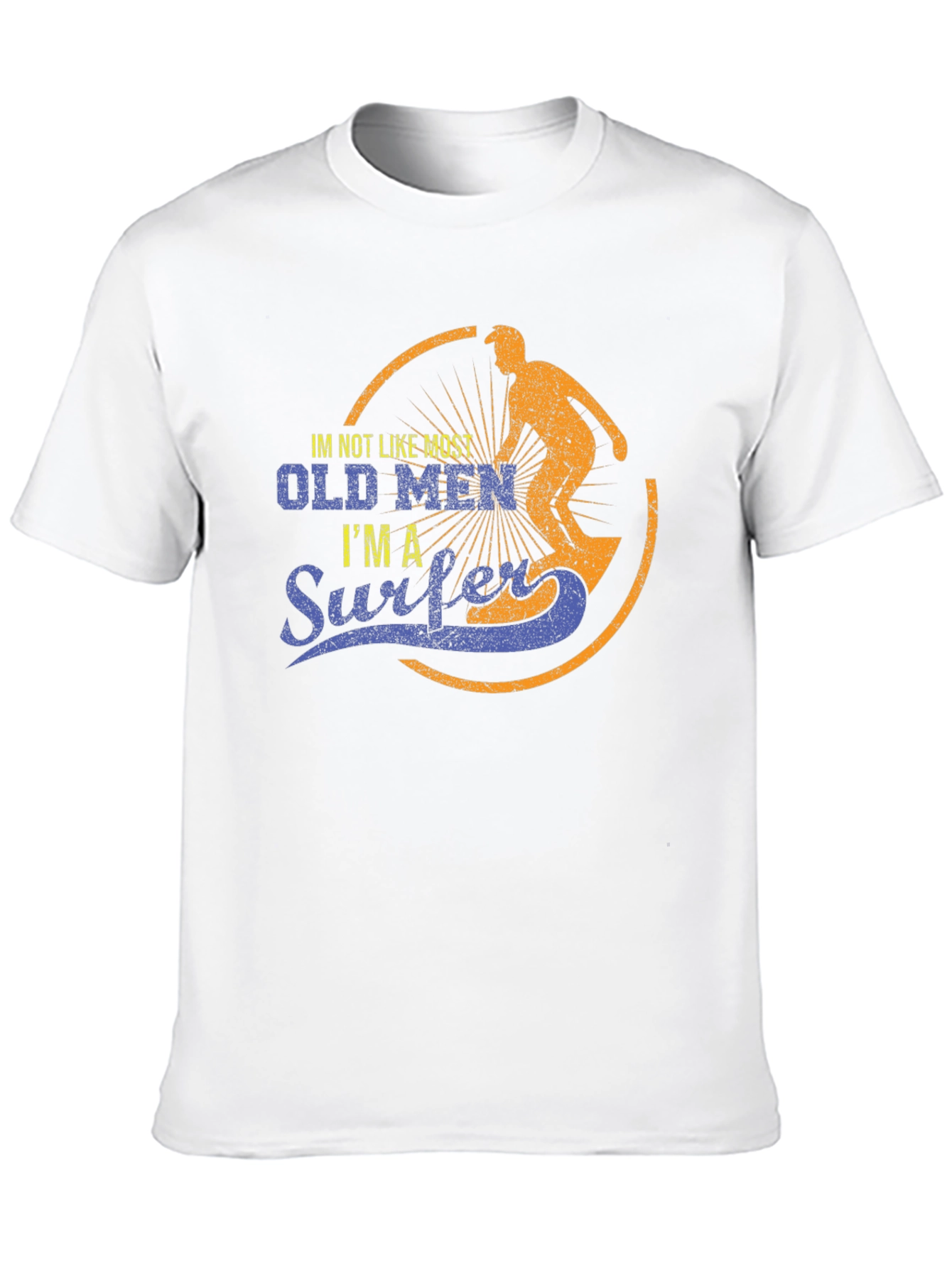 Old Men Surfer Graphic T-Shirt