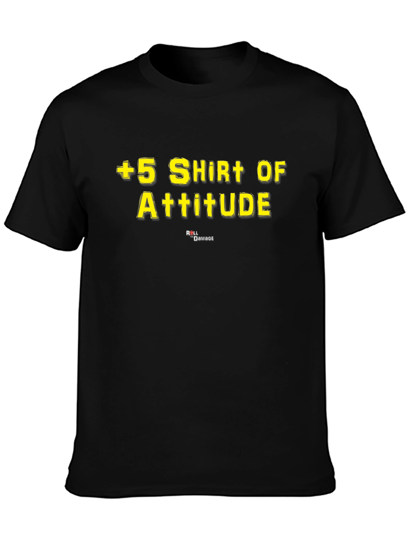 +5 Shirt of Attitude - Black Graphic Tee