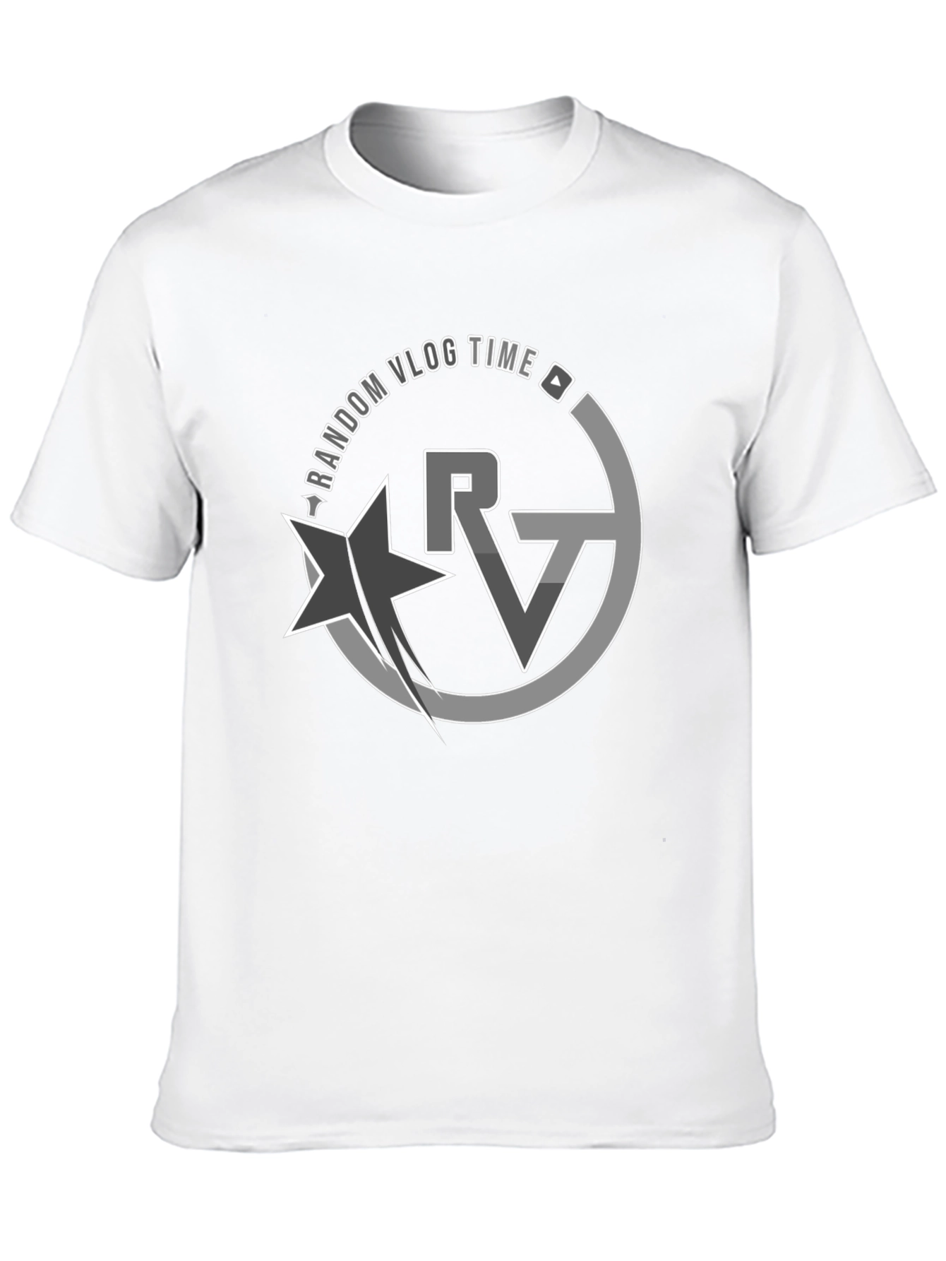 Random Vlog Time Graphic Black T-Shirt